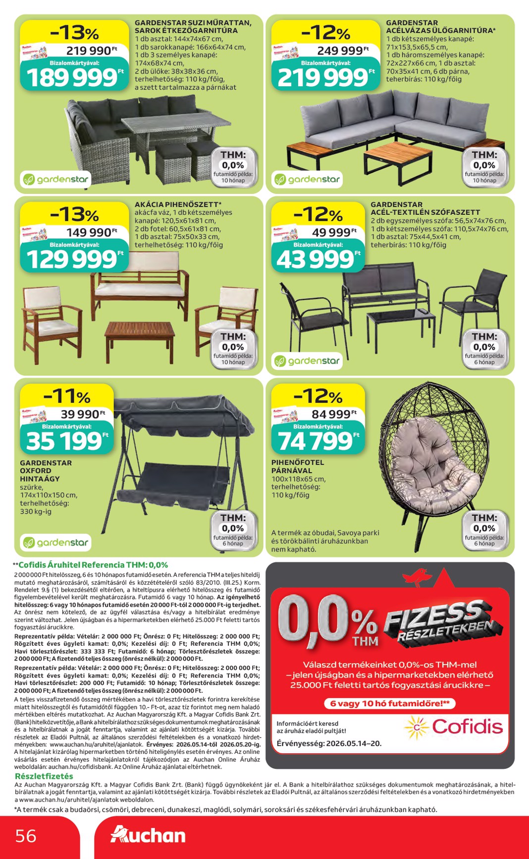 auchan - Aktuális Auchan Hipermarket szórólap érvényes csütörtöktől 2026.05.14.-től szerdától 2026.05.20.-ig - page: 56