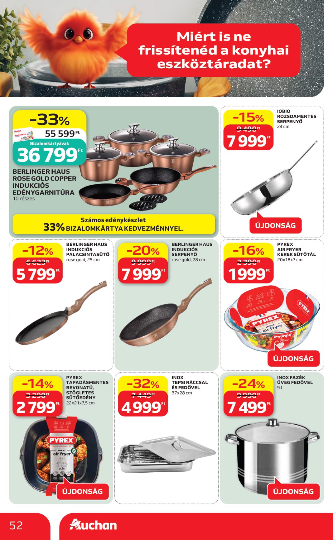auchan - Aktuális Auchan Hipermarket szórólap érvényes csütörtöktől 2026.05.14.-től szerdától 2026.05.20.-ig - page: 52