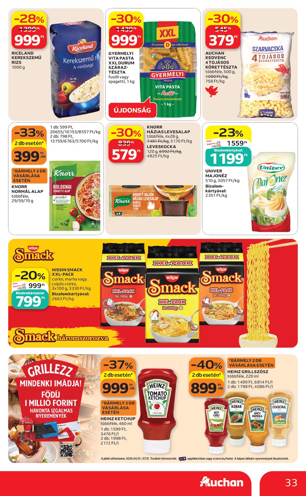 auchan - Aktuális Auchan Hipermarket szórólap érvényes csütörtöktől 2026.05.14.-től szerdától 2026.05.20.-ig - page: 33