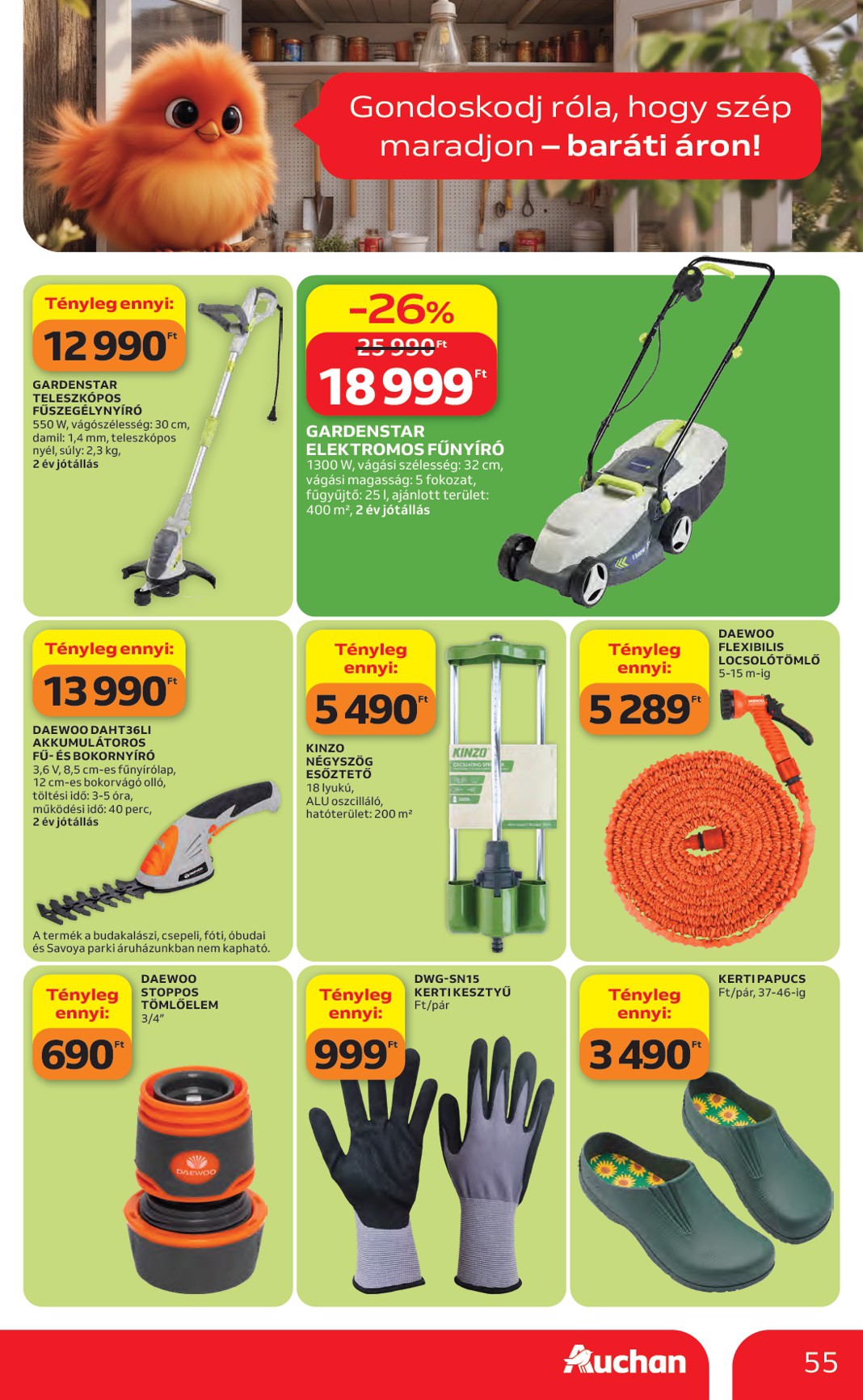 auchan - Aktuális Auchan Hipermarket szórólap érvényes csütörtöktől 2026.05.14.-től szerdától 2026.05.20.-ig - page: 55