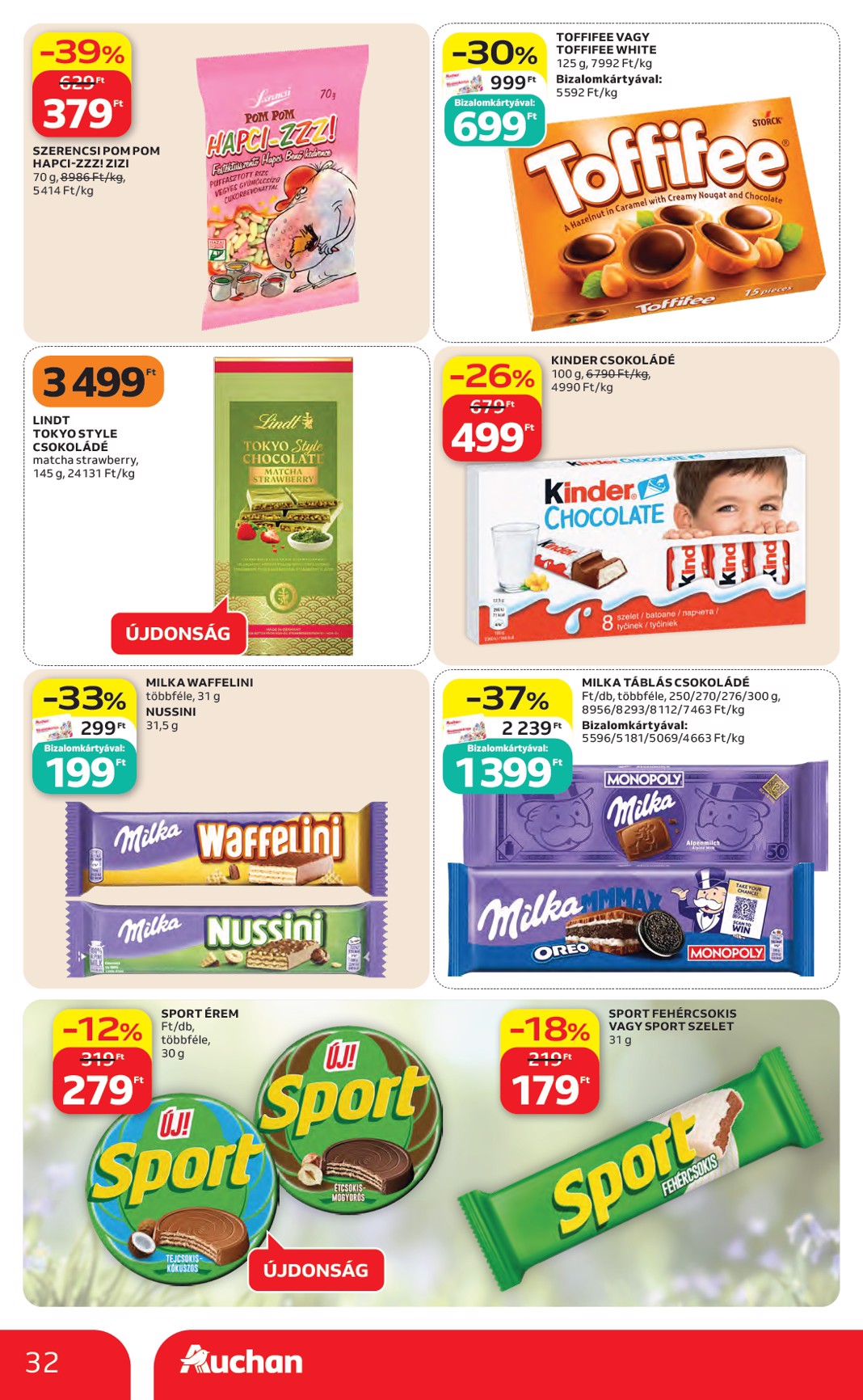 auchan - Aktuális Auchan Hipermarket szórólap érvényes csütörtöktől 2026.05.14.-től szerdától 2026.05.20.-ig - page: 32