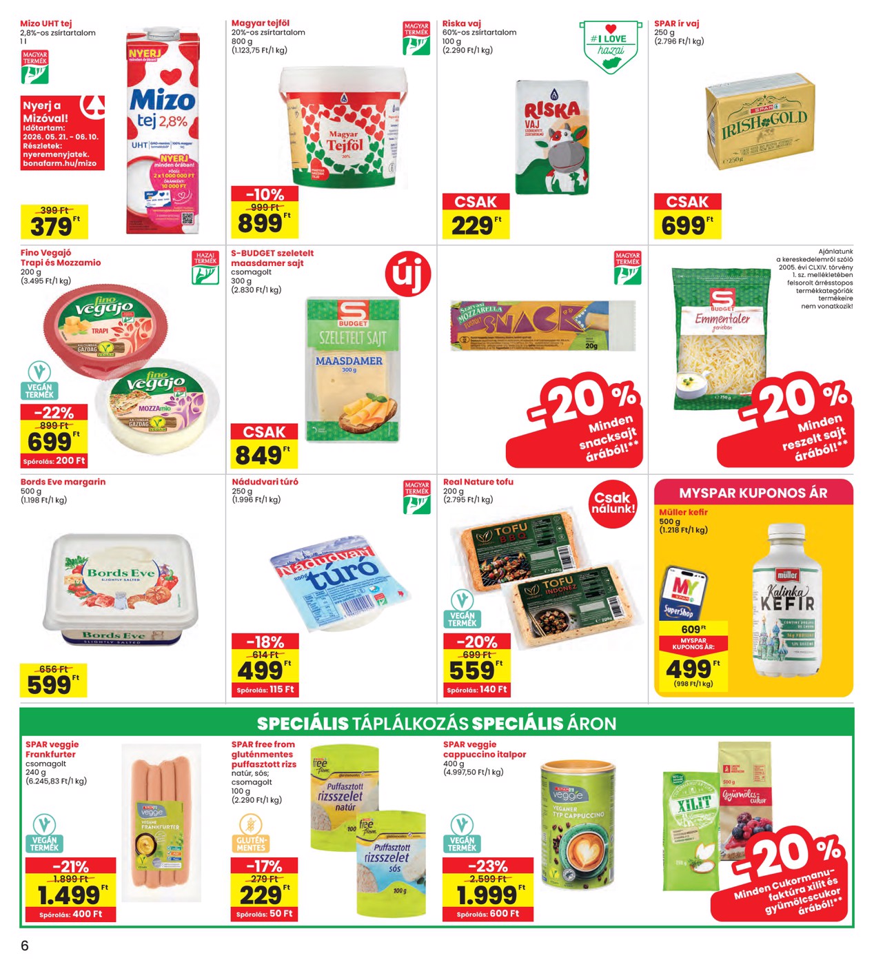spar - SPAR - INTERSPAR szórólap hirdetmény a következő hétre csütörtöktől 2026.05.28.-tól szerdától 2026.06.03.-ig - page: 6