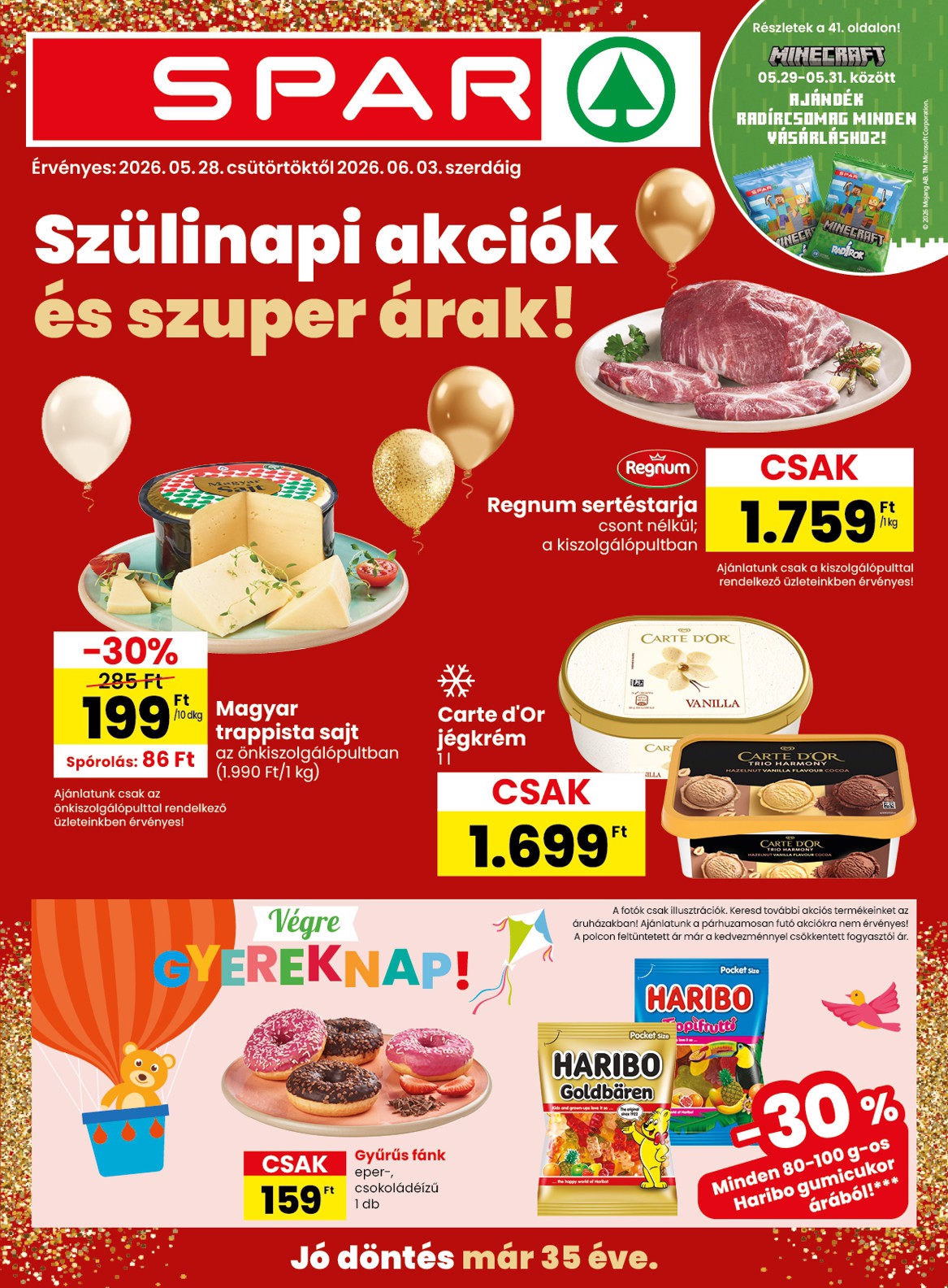spar - Aktuális SPAR szórólap érvényes csütörtöktől 2026.05.28.-től szerdától 2026.06.03.-ig - page: 1