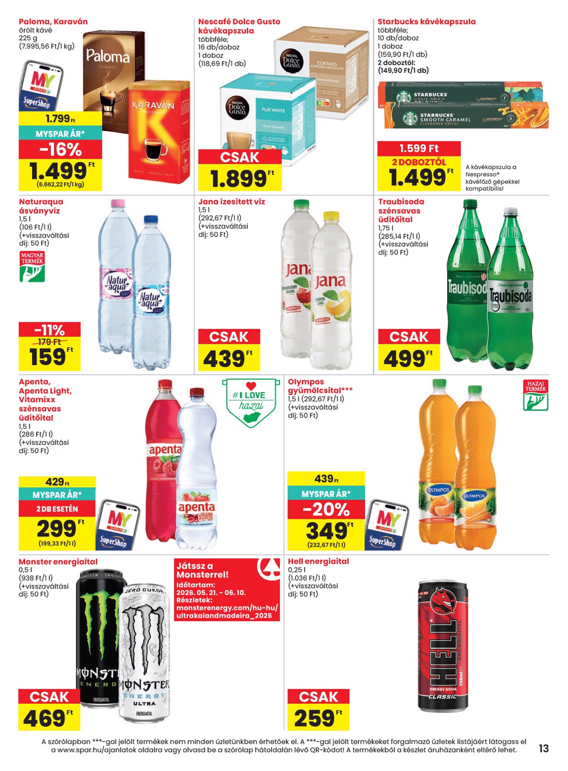 spar - SPAR hirdetmény a következő hétre csütörtöktől 2026.06.04.-tól szerdától 2026.06.10.-ig - page: 13