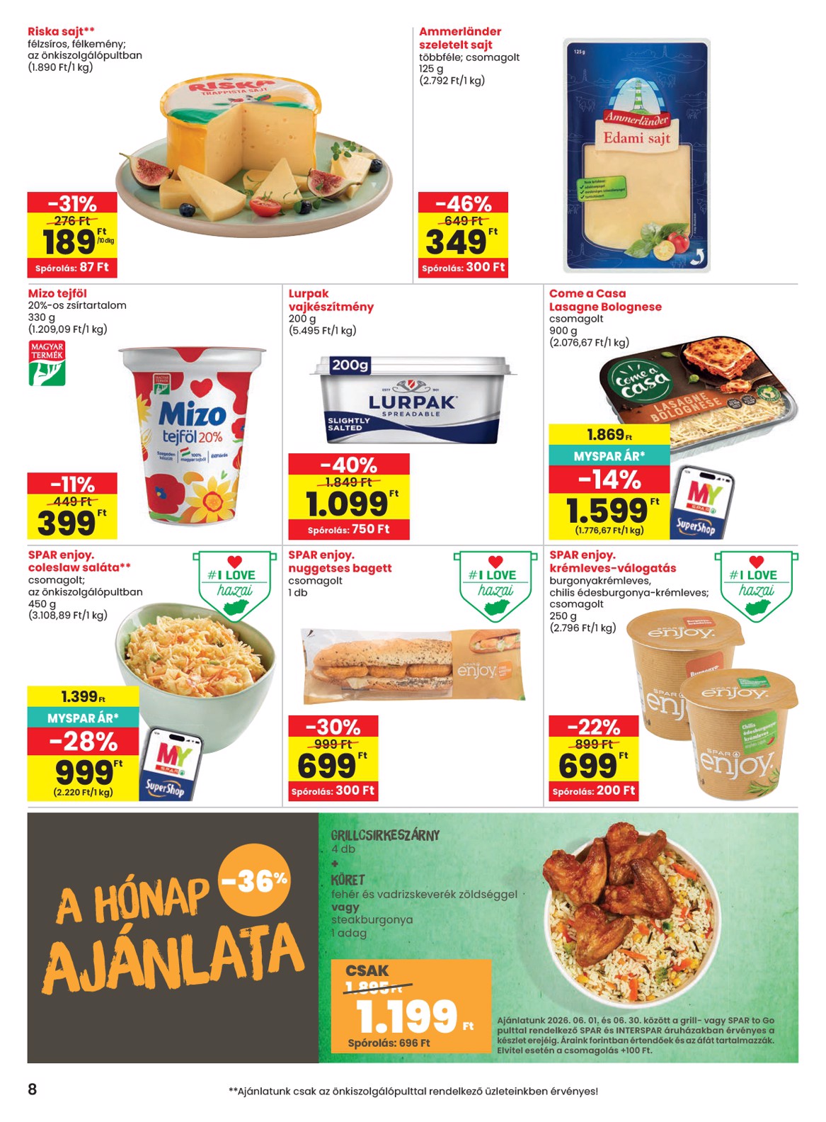 spar - SPAR hirdetmény a következő hétre csütörtöktől 2026.06.04.-tól szerdától 2026.06.10.-ig - page: 8