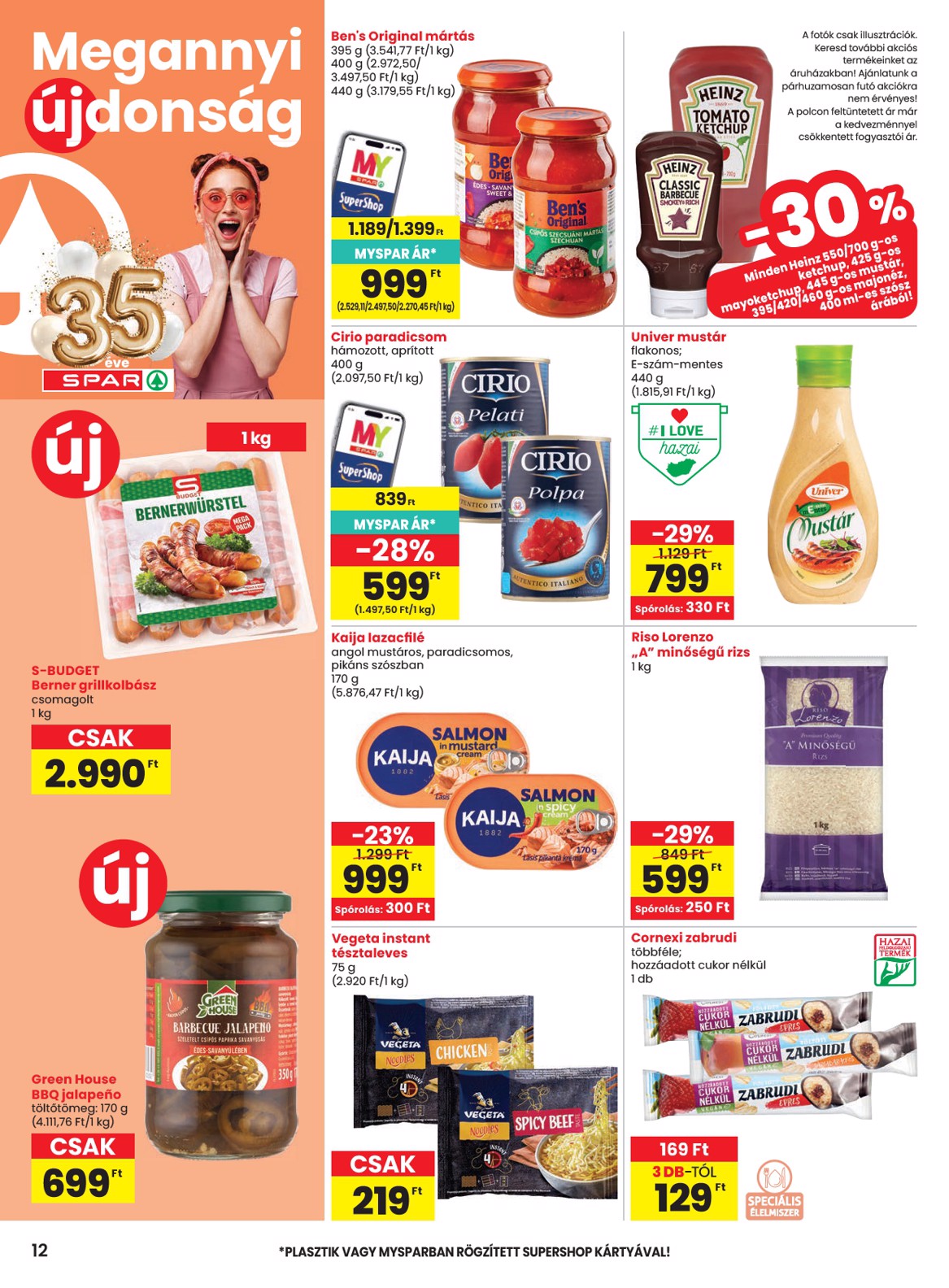 spar - SPAR hirdetmény a következő hétre csütörtöktől 2026.06.04.-tól szerdától 2026.06.10.-ig - page: 12
