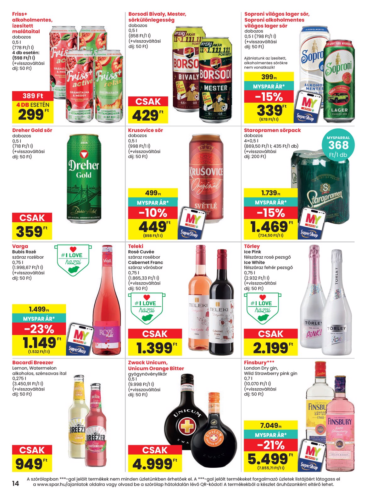 spar - SPAR hirdetmény a következő hétre csütörtöktől 2026.06.04.-tól szerdától 2026.06.10.-ig - page: 14
