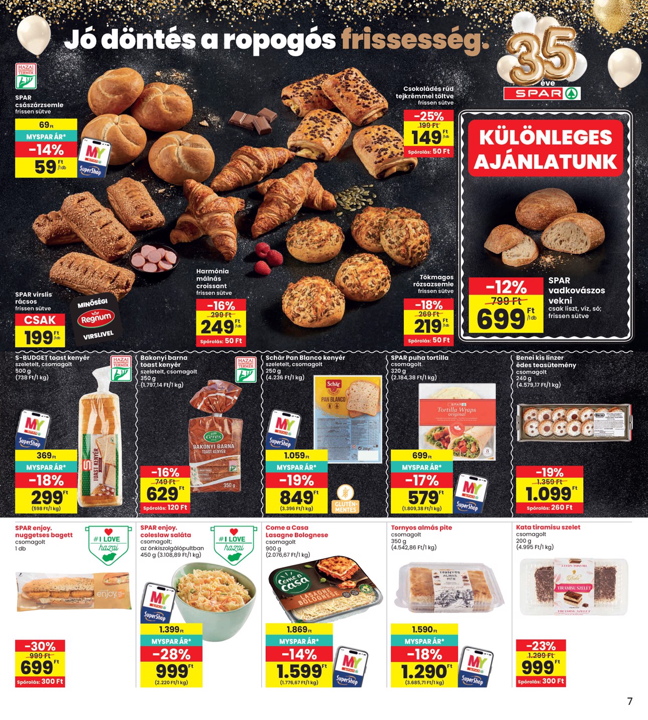 spar - INTERSPAR hirdetmény a következő hétre csütörtöktől 2026.06.04.-tól szerdától 2026.06.10.-ig - page: 7