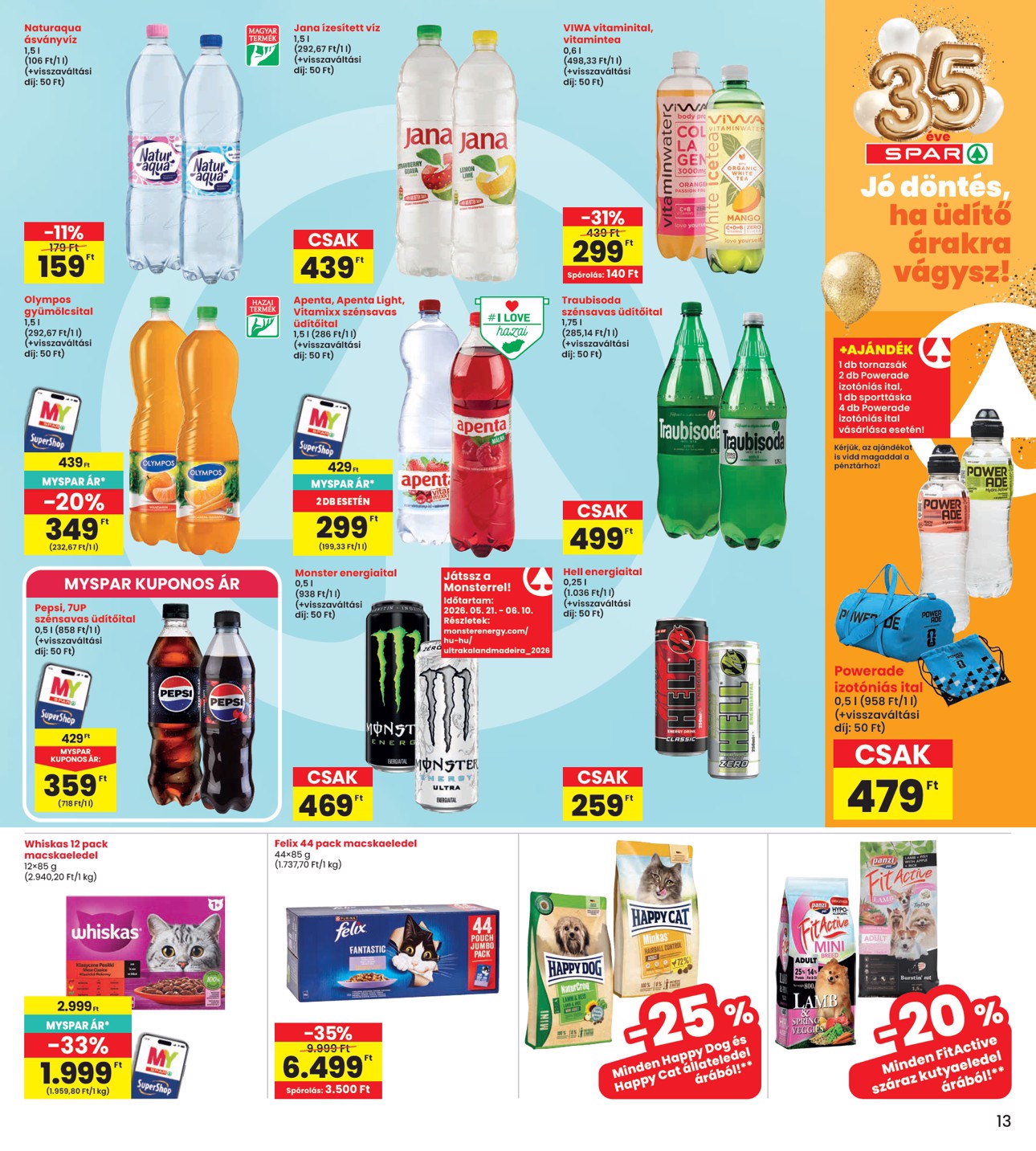 spar - INTERSPAR hirdetmény a következő hétre csütörtöktől 2026.06.04.-tól szerdától 2026.06.10.-ig - page: 13