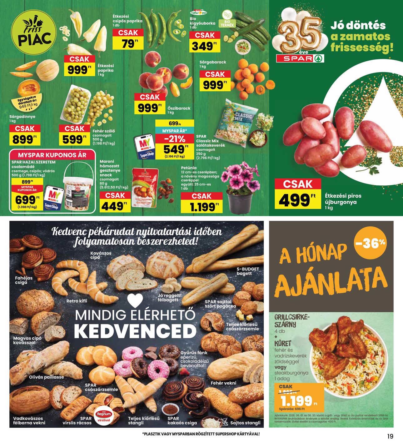 spar - INTERSPAR hirdetmény a következő hétre csütörtöktől 2026.06.04.-tól szerdától 2026.06.10.-ig - page: 19