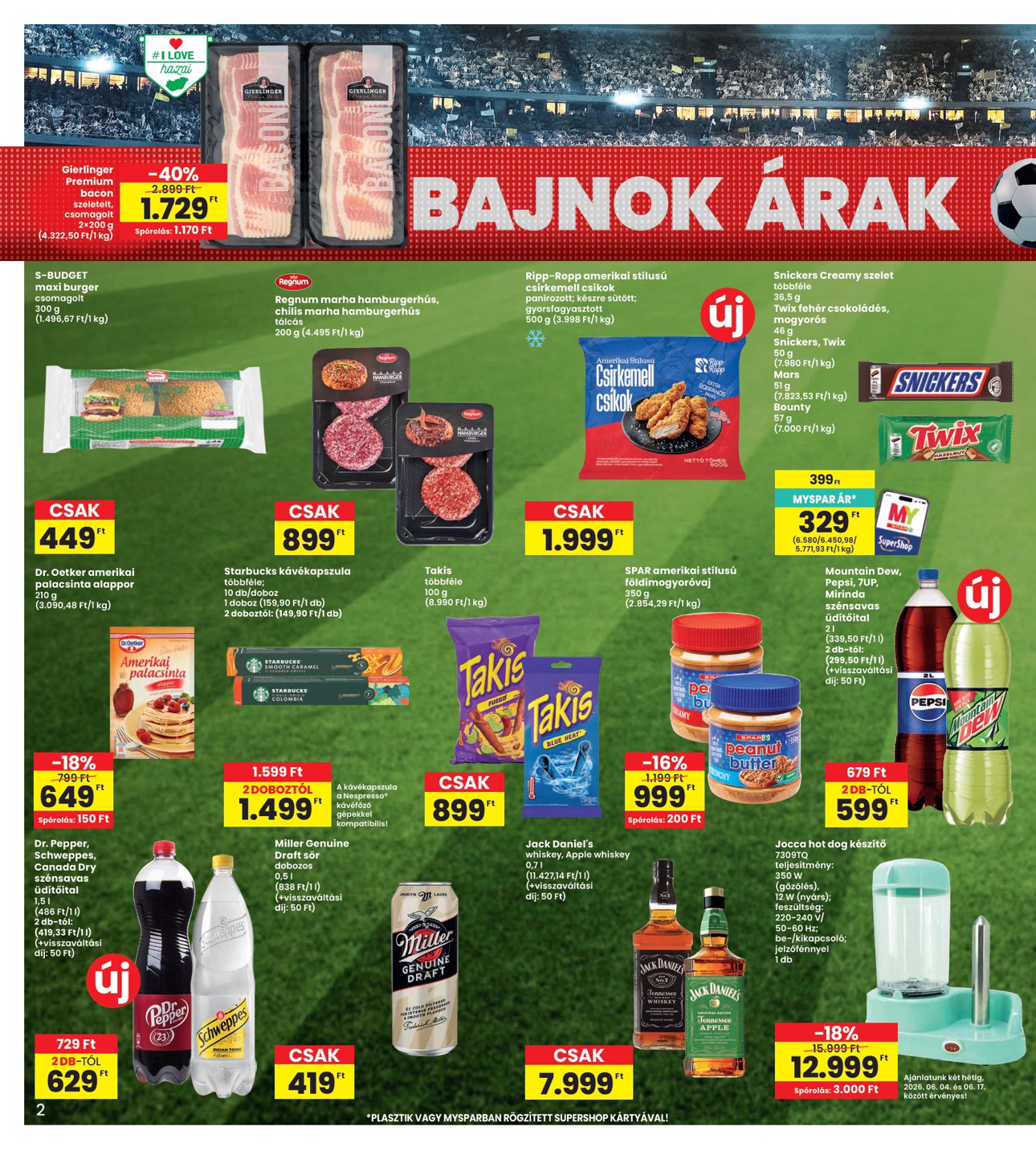 spar - INTERSPAR hirdetmény a következő hétre csütörtöktől 2026.06.04.-tól szerdától 2026.06.10.-ig - page: 2