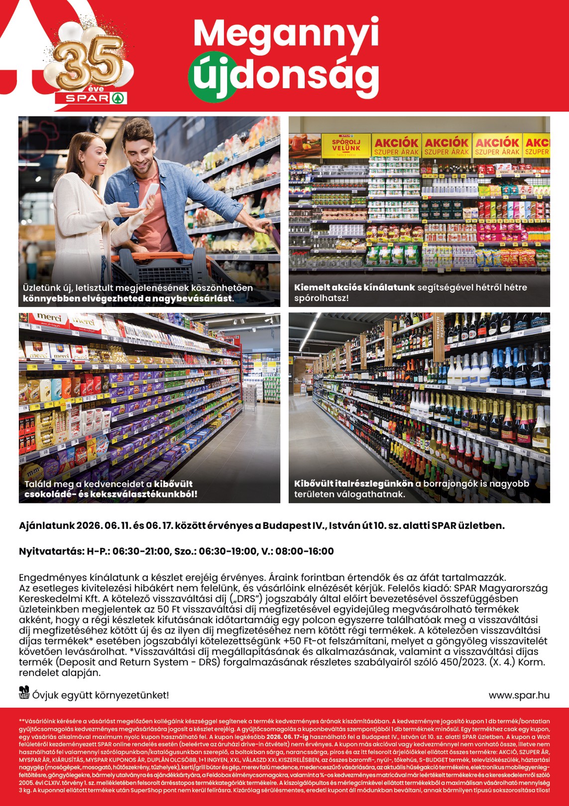 spar - SPAR - Bp. Istvan út üzlet megújulás hirdetmény a következő hétre csütörtöktől 2026.06.11.-tól szerdától 2026.06.17.-ig - page: 2