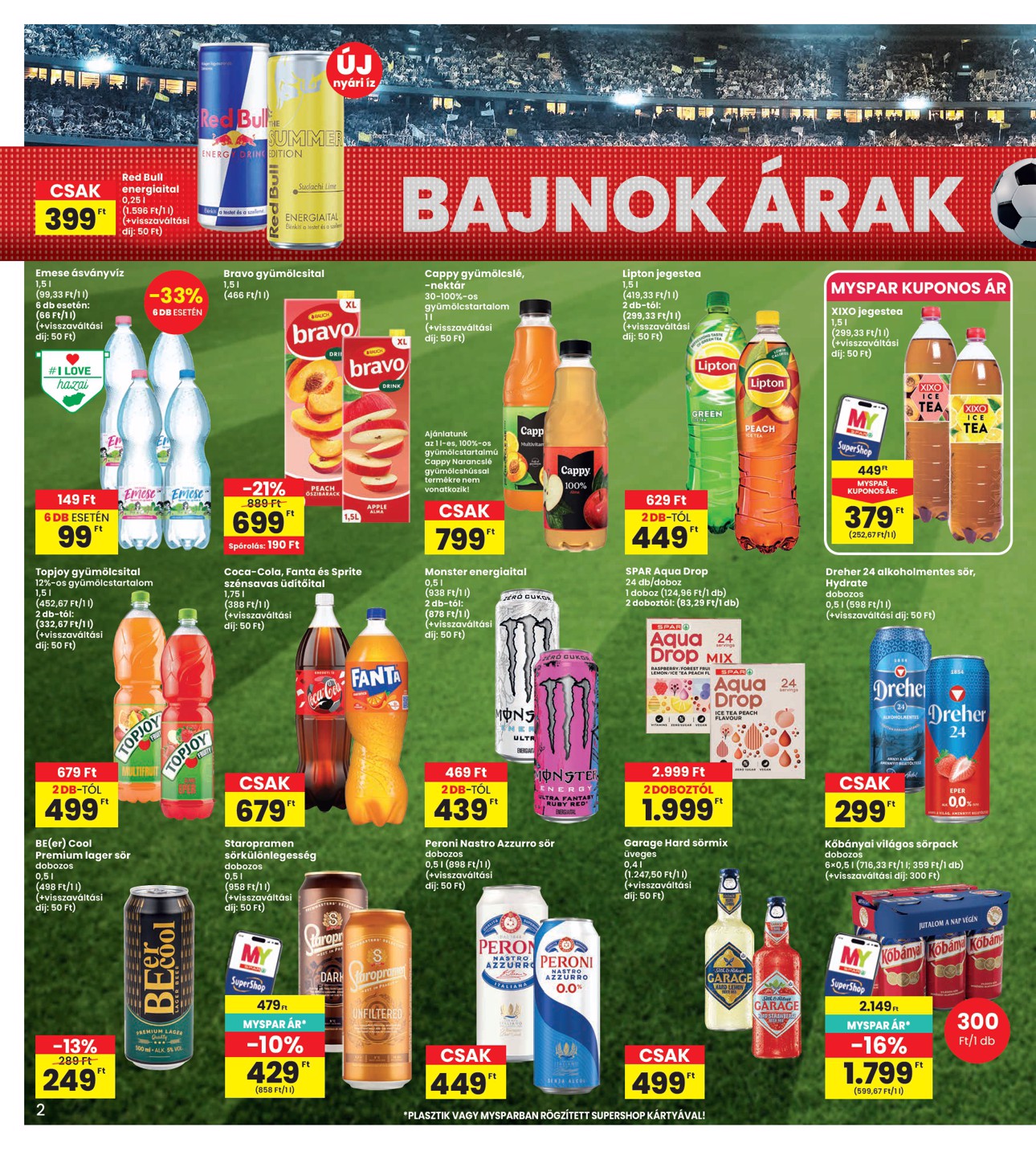 spar - INTERSPAR hirdetmény a következő hétre csütörtöktől 2026.06.18.-tól szerdától 2026.06.24.-ig - page: 2