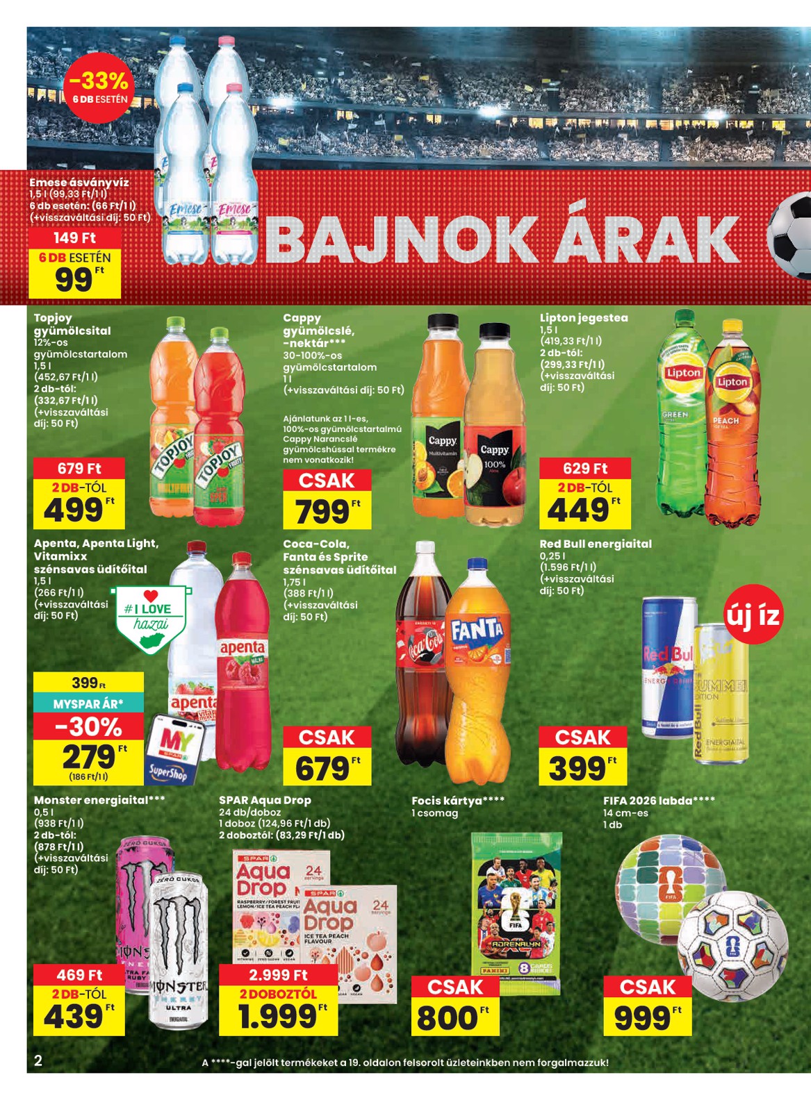 spar - SPAR hirdetmény a következő hétre csütörtöktől 2026.06.18.-tól szerdától 2026.06.24.-ig - page: 2
