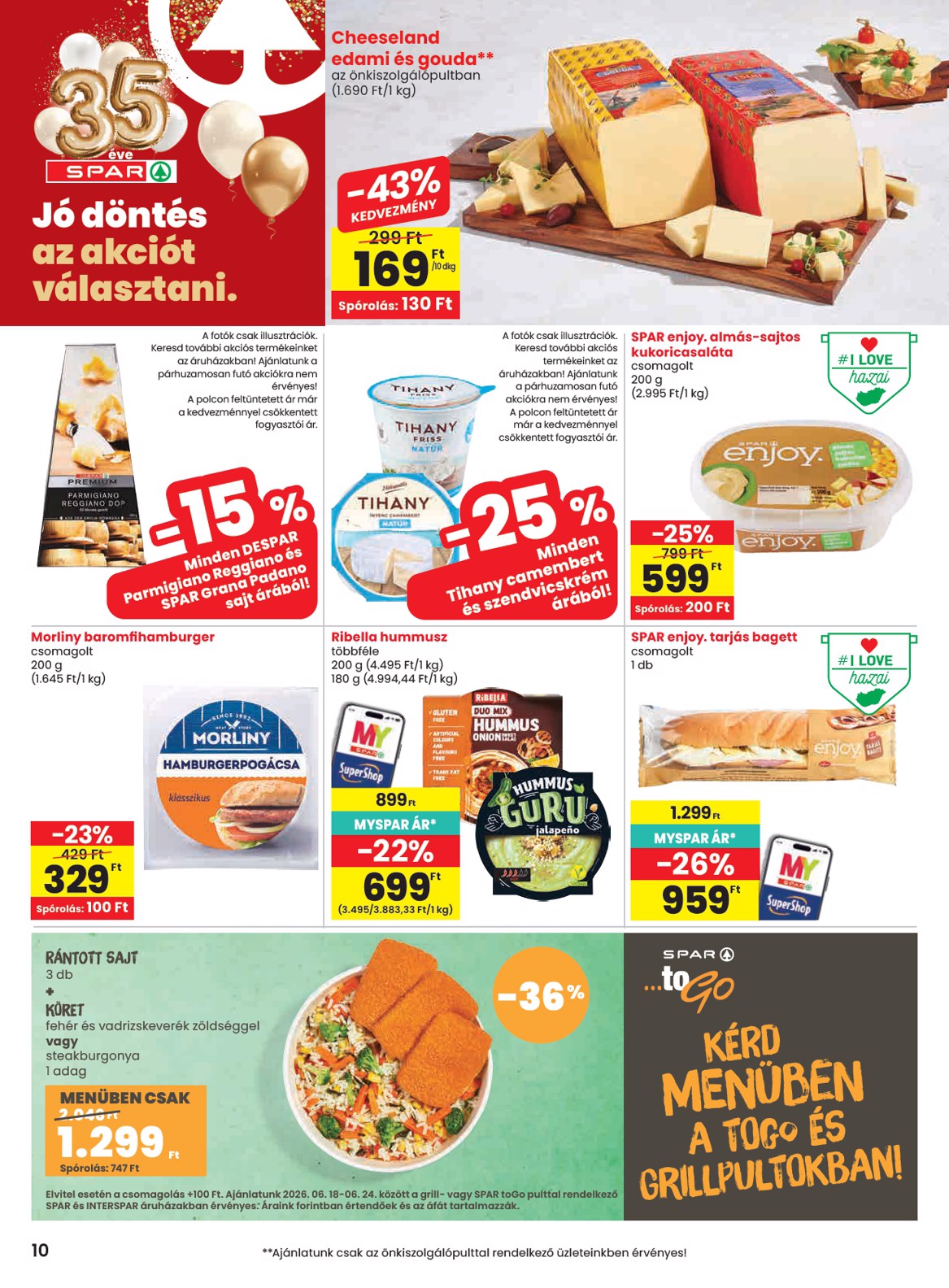 spar - SPAR hirdetmény a következő hétre csütörtöktől 2026.06.18.-tól szerdától 2026.06.24.-ig - page: 10