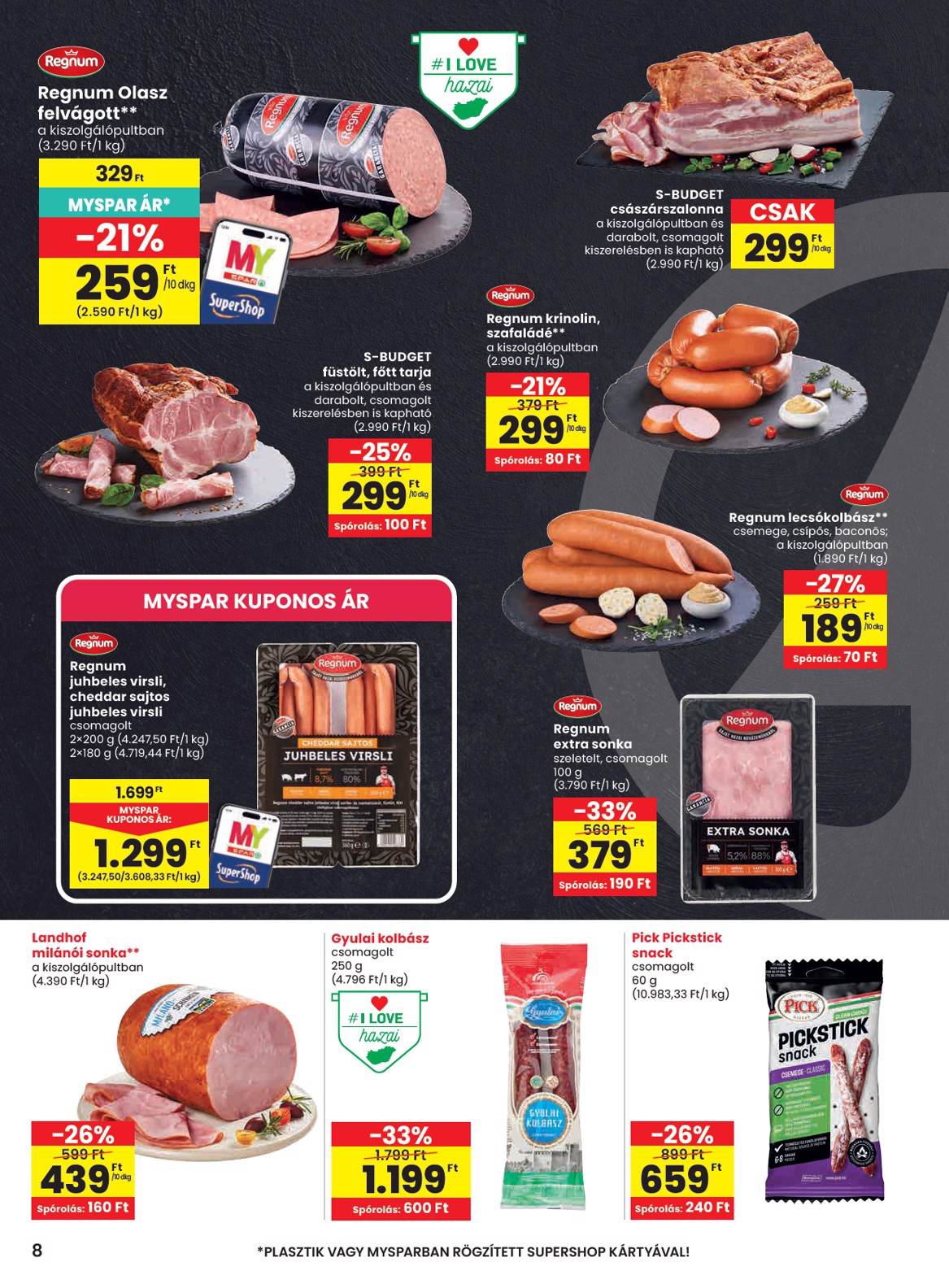 spar - SPAR hirdetmény a következő hétre csütörtöktől 2026.06.25.-tól szerdától 2026.07.01.-ig - page: 8