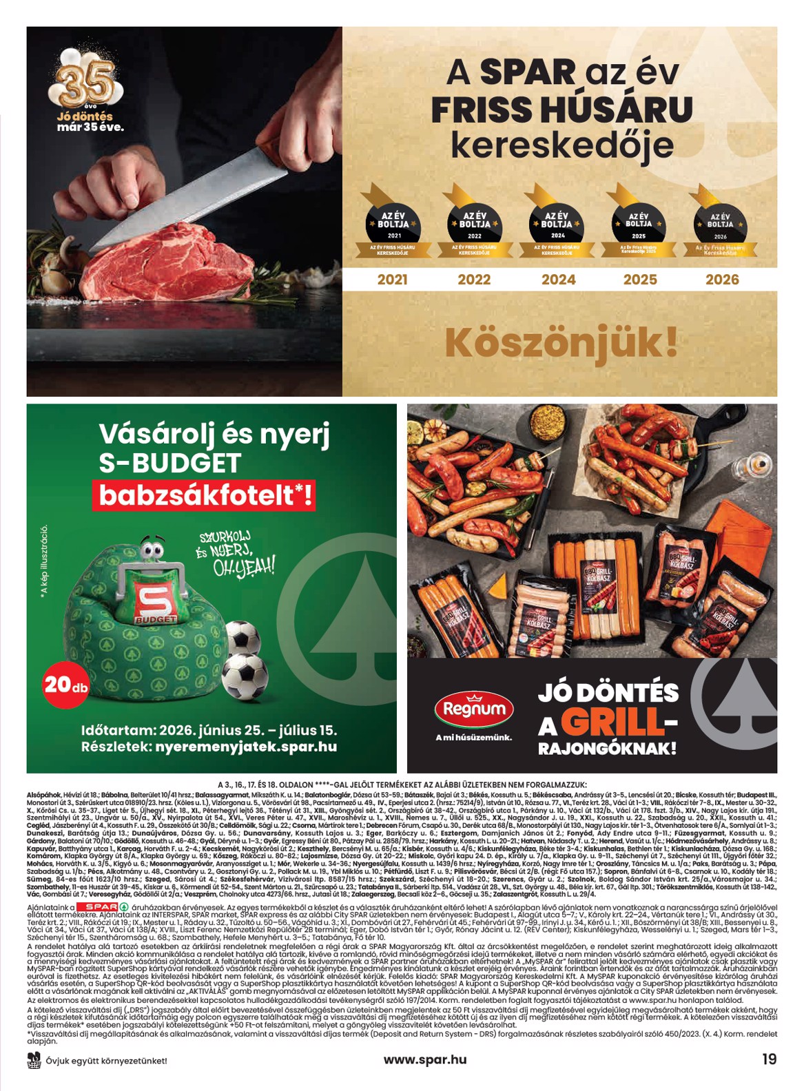 spar - SPAR hirdetmény a következő hétre csütörtöktől 2026.07.02.-tól szerdától 2026.07.08.-ig - page: 19