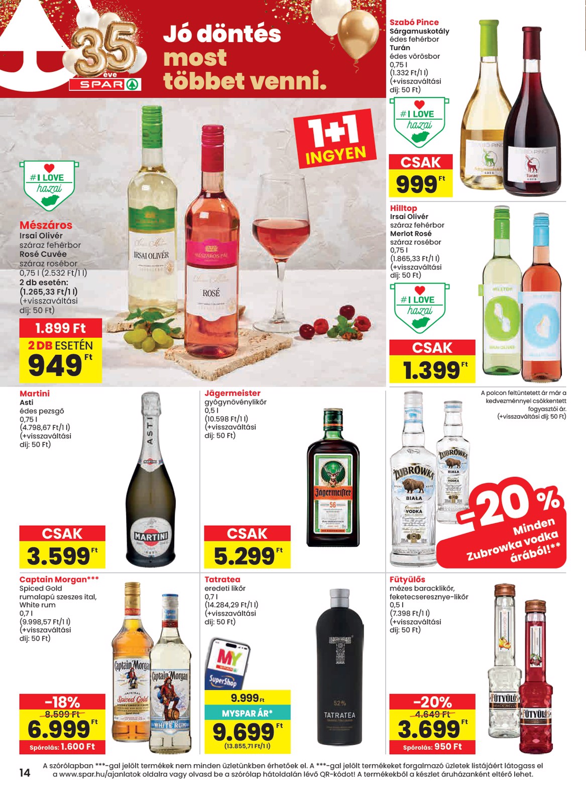 spar - SPAR hirdetmény a következő hétre csütörtöktől 2026.07.02.-tól szerdától 2026.07.08.-ig - page: 14