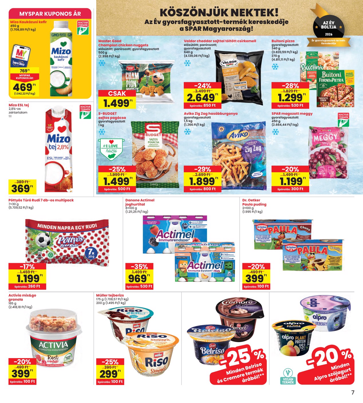 spar - INTERSPAR hirdetmény a következő hétre csütörtöktől 2026.07.02.-tól szerdától 2026.07.08.-ig - page: 7