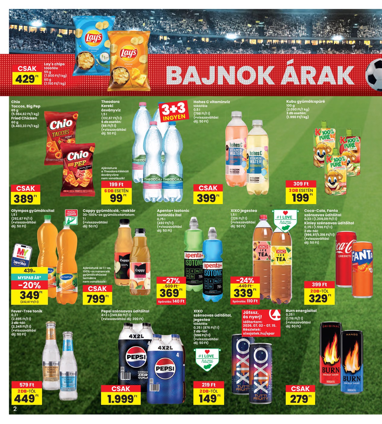 spar - INTERSPAR hirdetmény a következő hétre csütörtöktől 2026.07.02.-tól szerdától 2026.07.08.-ig - page: 2