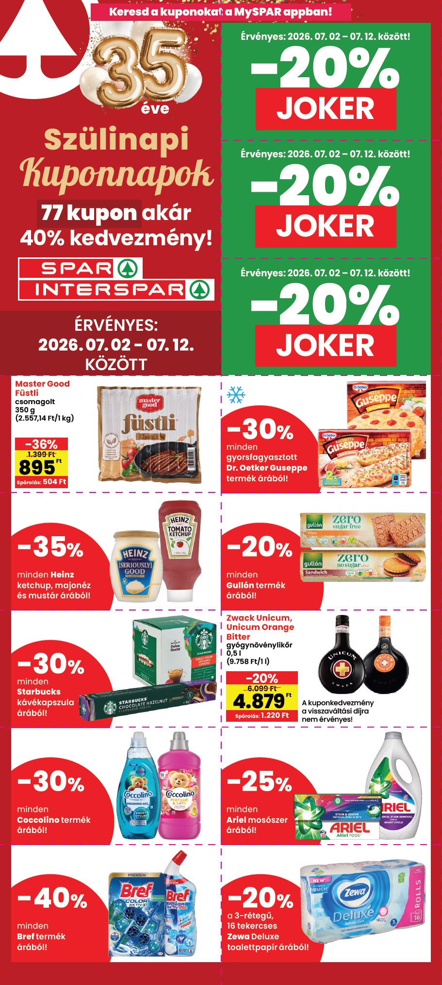 spar - Aktuális SPAR - Nyári kuponfüzet szórólap érvényes csütörtöktől 2026.07.02.-től vasárnaptól 2026.07.12.-ig