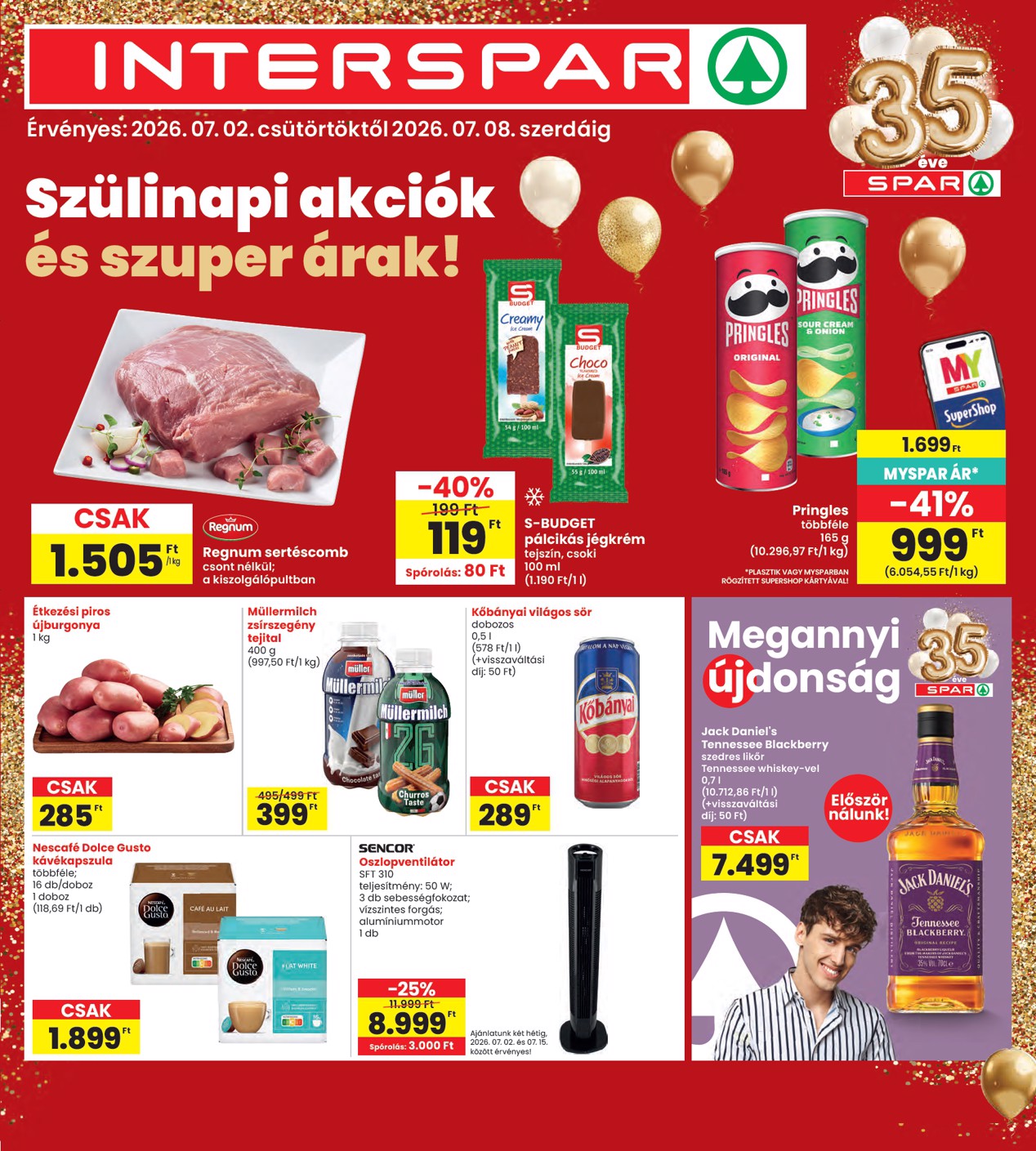 spar - Aktuális INTERSPAR szórólap érvényes csütörtöktől 2026.07.02.-től szerdától 2026.07.08.-ig