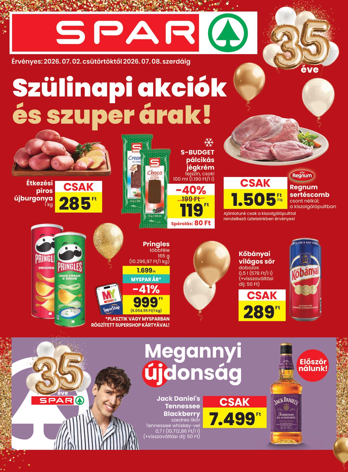 spar - Aktuális SPAR szórólap érvényes csütörtöktől 2026.07.02.-től szerdától 2026.07.08.-ig