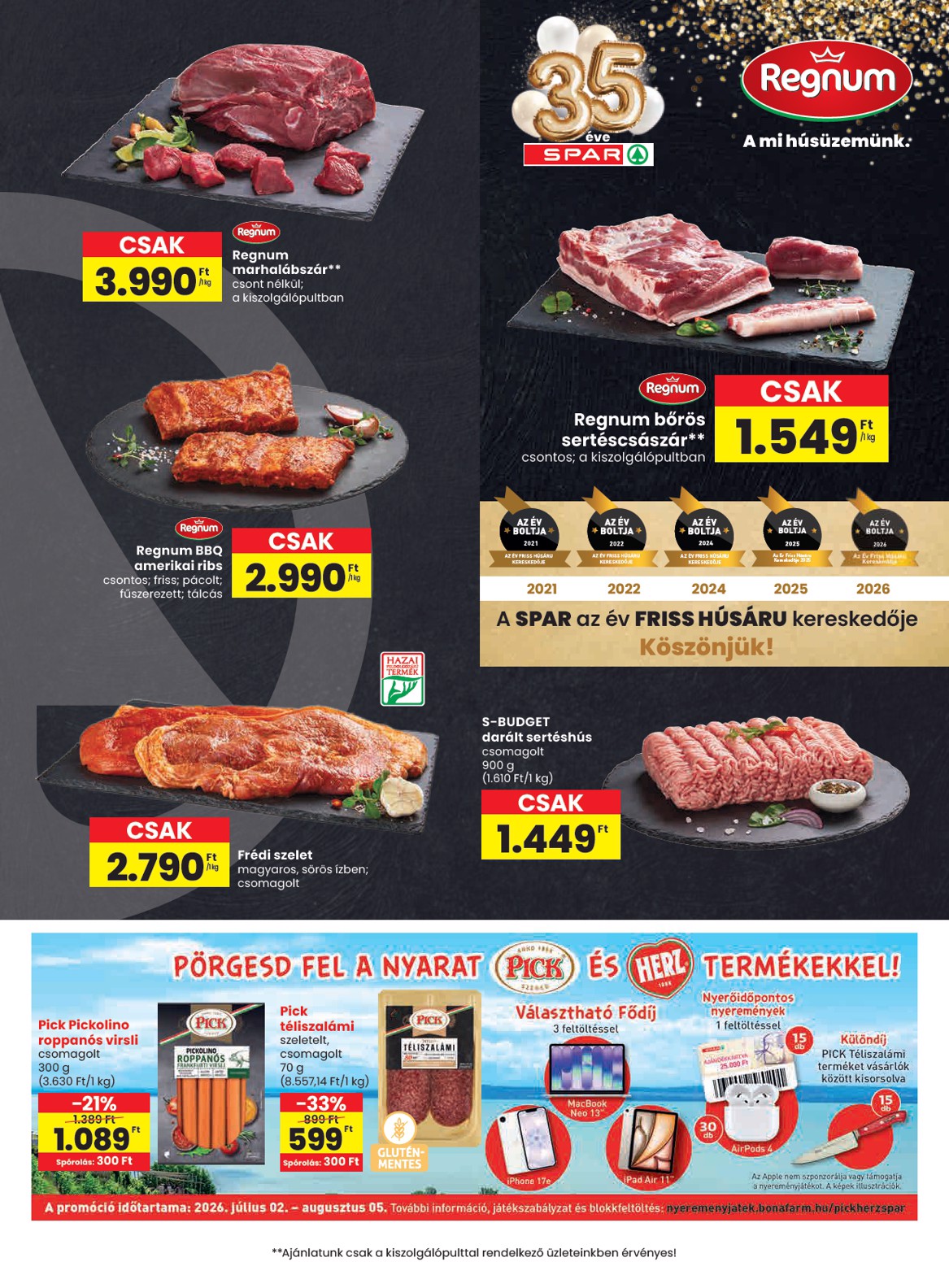 spar - Aktuális SPAR szórólap érvényes csütörtöktől 2026.07.02.-től szerdától 2026.07.08.-ig - page: 21