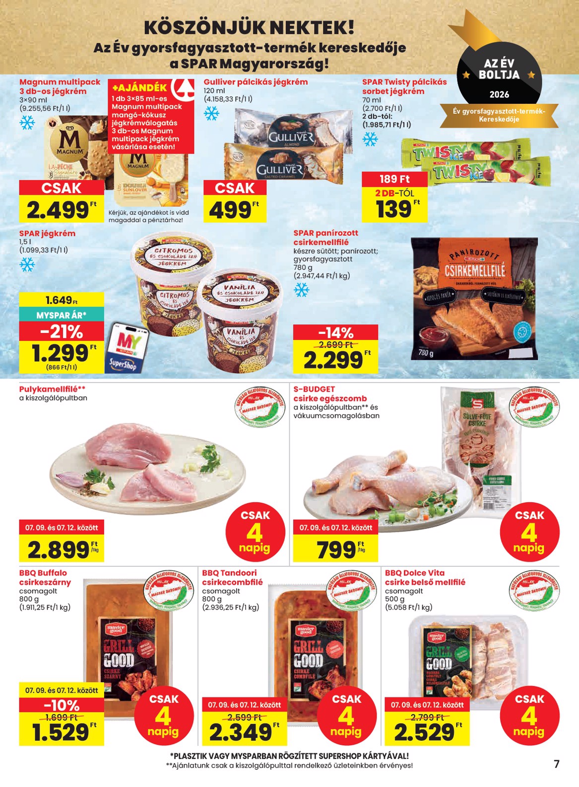 spar - SPAR hirdetmény a következő hétre csütörtöktől 2026.07.09.-tól szerdától 2026.07.15.-ig - page: 7