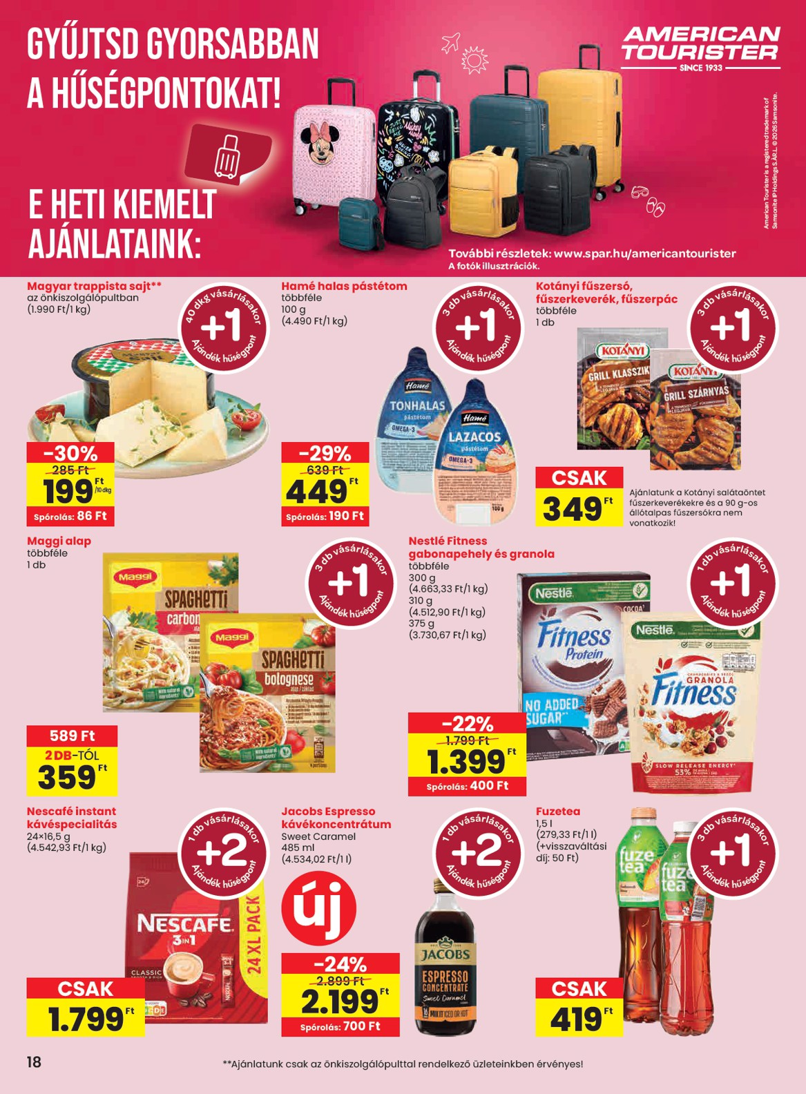 spar - SPAR hirdetmény a következő hétre csütörtöktől 2026.07.09.-tól szerdától 2026.07.15.-ig - page: 18