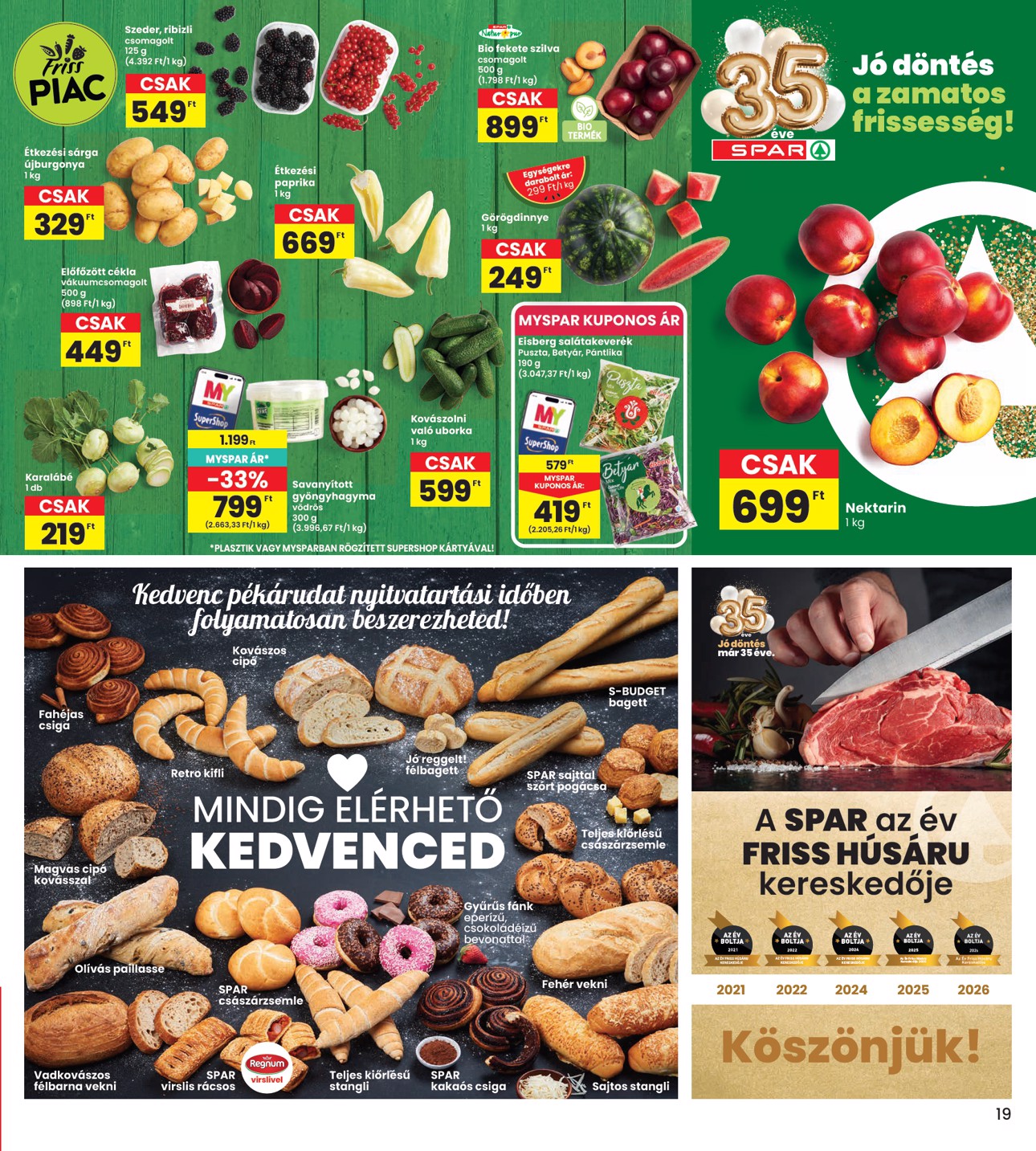 spar - INTERSPAR hirdetmény a következő hétre csütörtöktől 2026.07.09.-tól szerdától 2026.07.15.-ig - page: 19