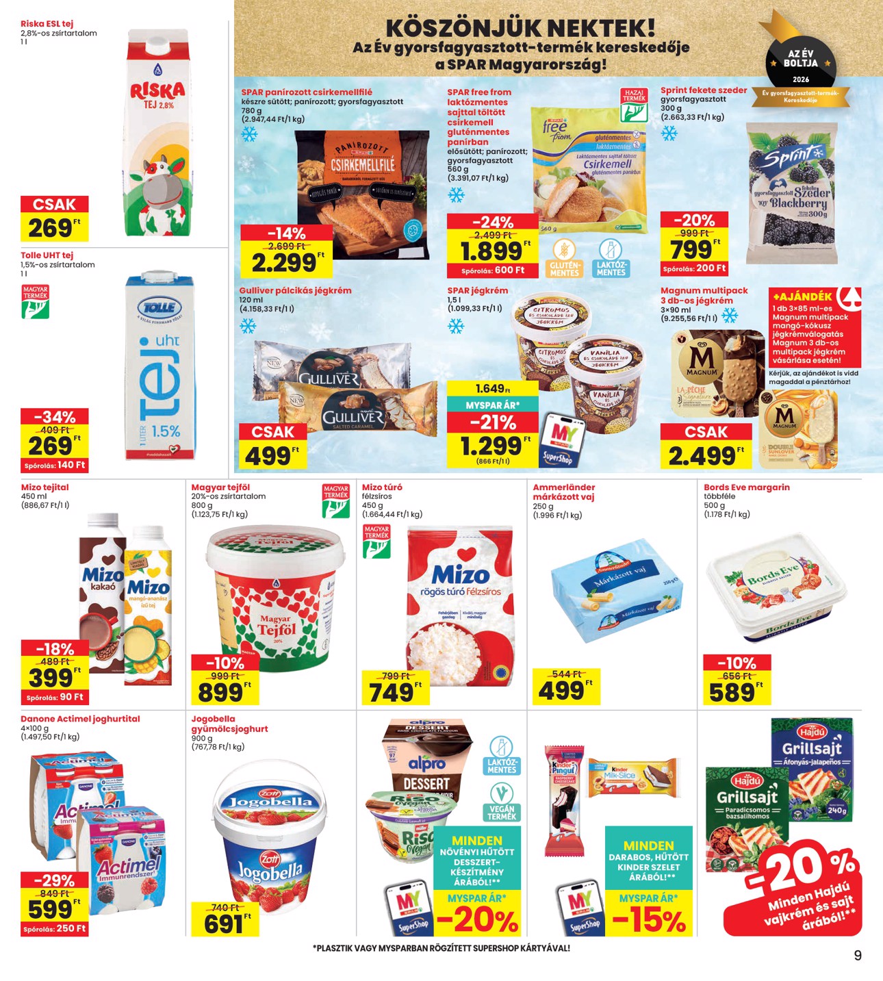 spar - INTERSPAR hirdetmény a következő hétre csütörtöktől 2026.07.09.-tól szerdától 2026.07.15.-ig - page: 9