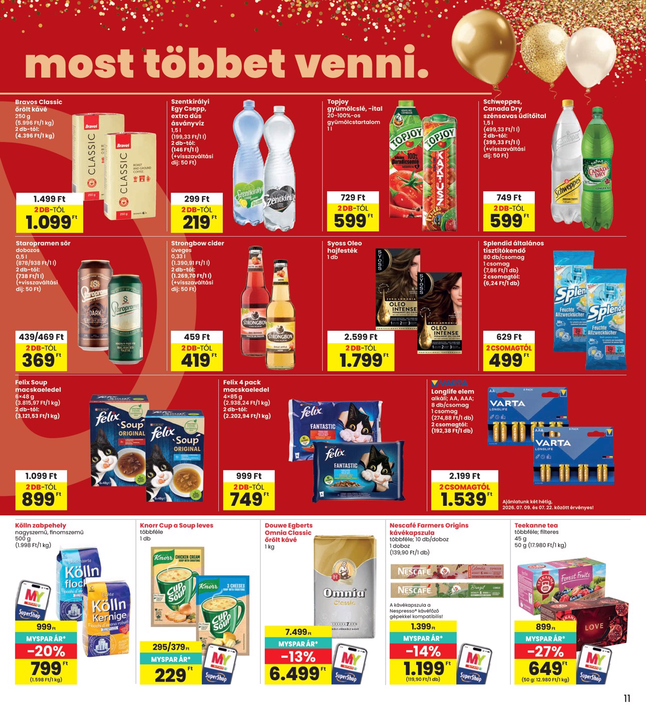spar - INTERSPAR hirdetmény a következő hétre csütörtöktől 2026.07.09.-tól szerdától 2026.07.15.-ig - page: 11