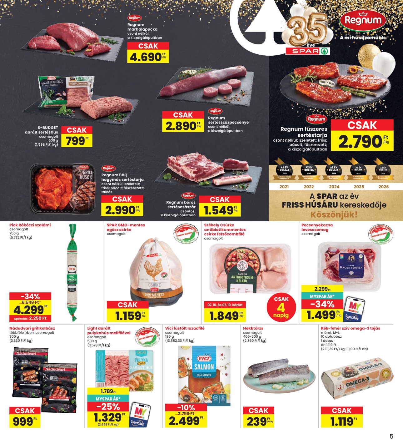 spar - INTERSPAR hirdetmény a következő hétre csütörtöktől 2026.07.16.-tól szerdától 2026.07.22.-ig - page: 5