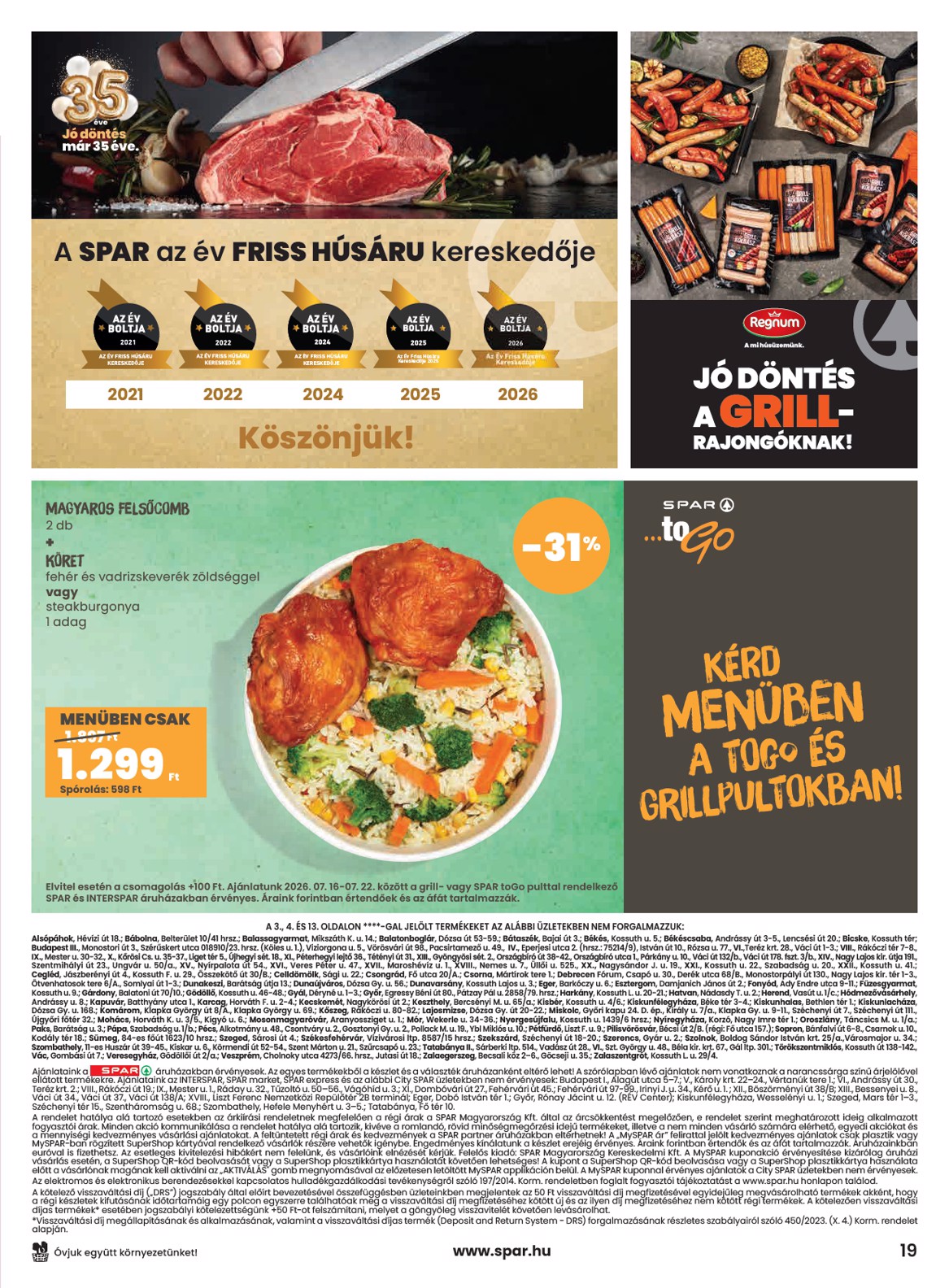 spar - SPAR hirdetmény a következő hétre csütörtöktől 2026.07.16.-tól szerdától 2026.07.22.-ig - page: 19
