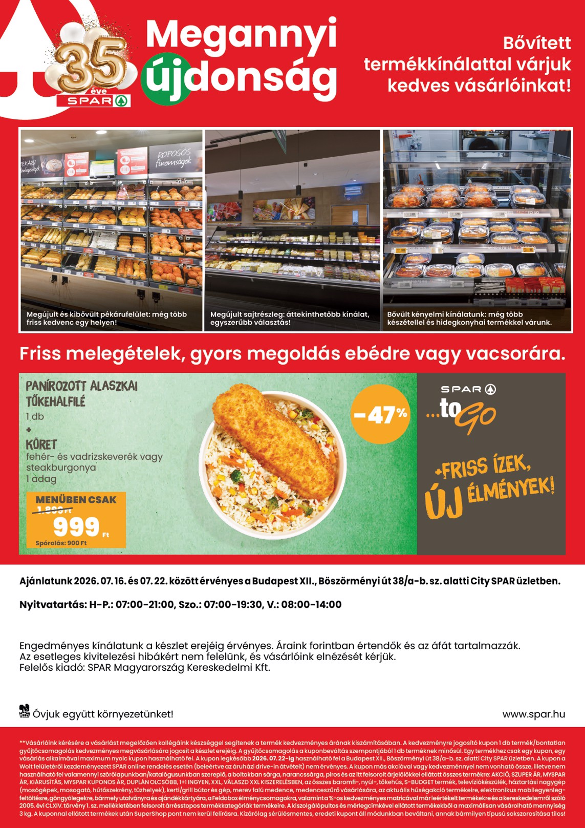 spar - SPAR - City Bp. XIII. Böszörményi út hirdetmény a következő hétre csütörtöktől 2026.07.16.-tól szerdától 2026.07.22.-ig - page: 2