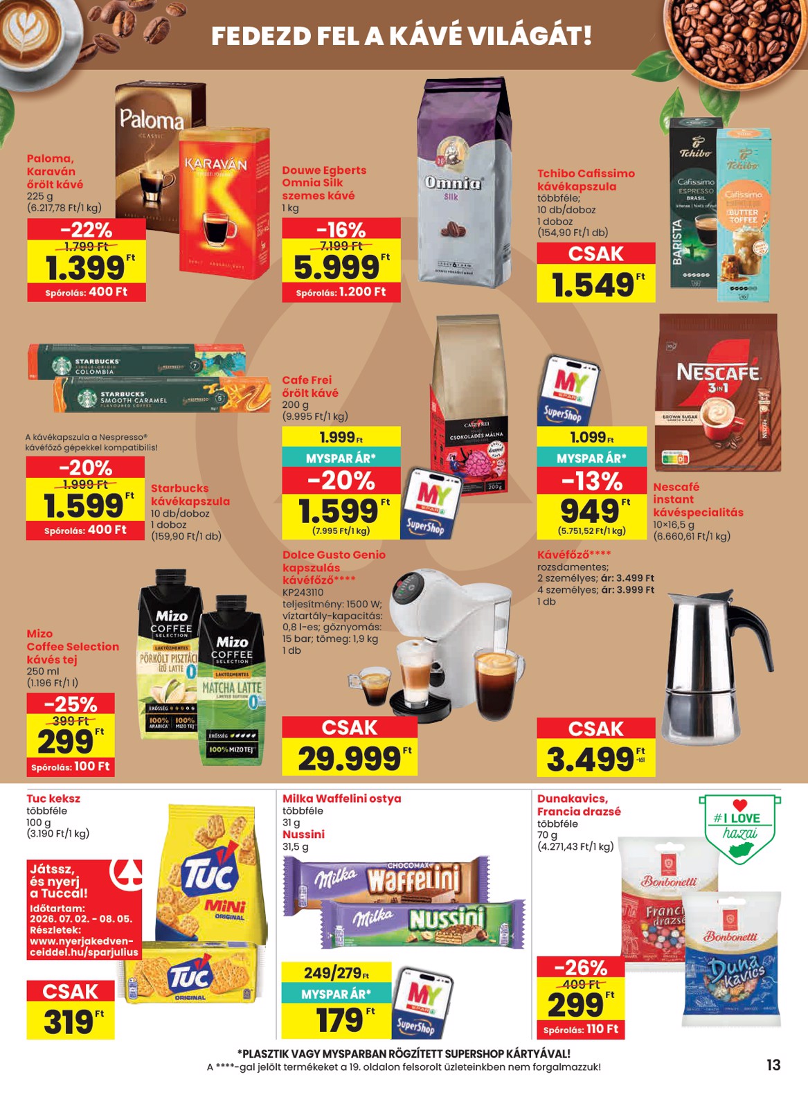 spar - SPAR hirdetmény a következő hétre csütörtöktől 2026.07.23.-tól szerdától 2026.07.29.-ig - page: 13