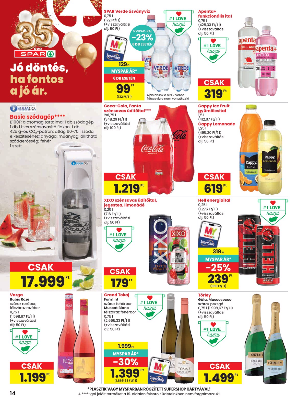 spar - SPAR hirdetmény a következő hétre csütörtöktől 2026.07.23.-tól szerdától 2026.07.29.-ig - page: 14