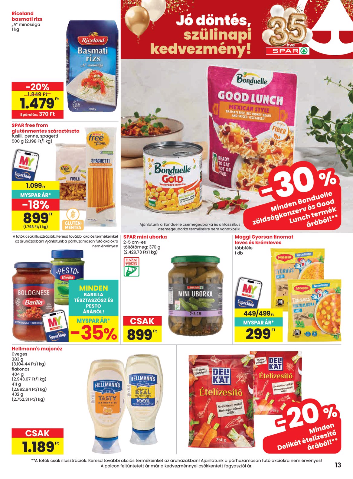 spar - SPAR hirdetmény a következő hétre csütörtöktől 2026.07.30.-tól szerdától 2026.08.05.-ig - page: 13