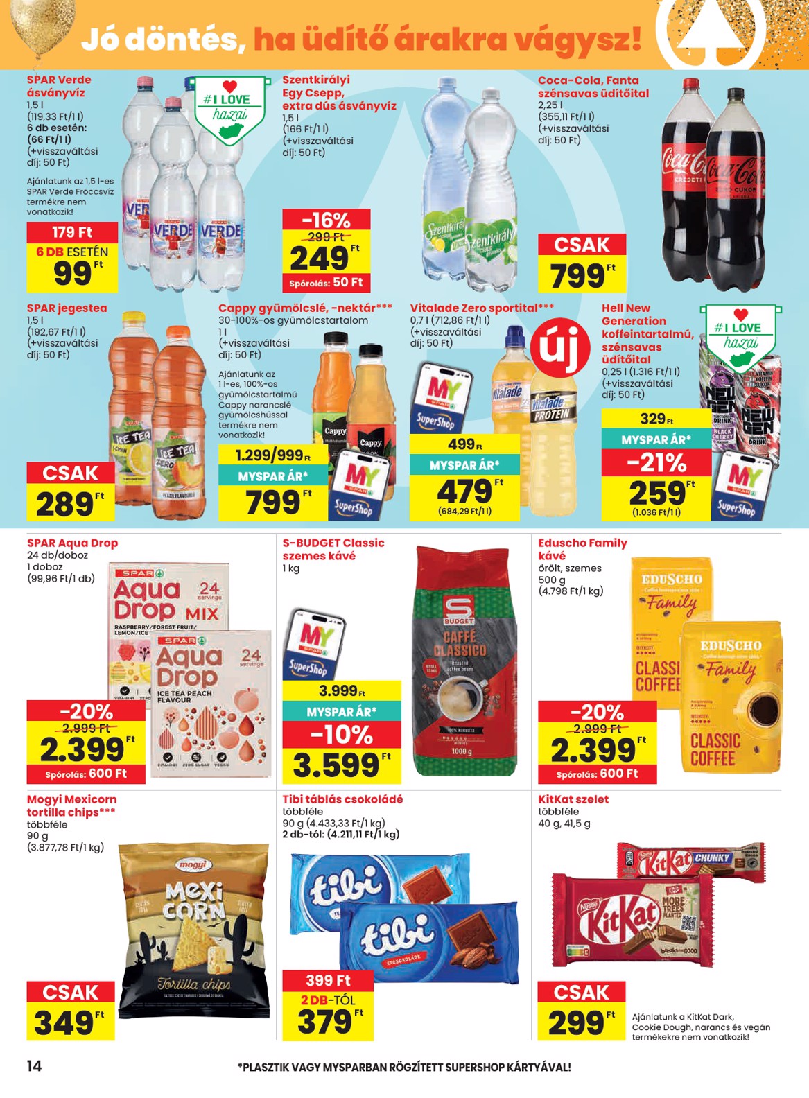 spar - SPAR hirdetmény a következő hétre csütörtöktől 2026.07.30.-tól szerdától 2026.08.05.-ig - page: 14