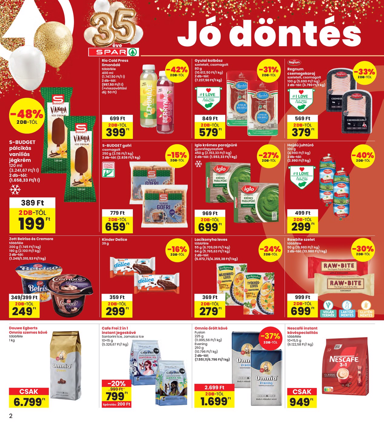 spar - INTERSPAR hirdetmény a következő hétre csütörtöktől 2026.08.06.-tól szerdától 2026.08.12.-ig - page: 2