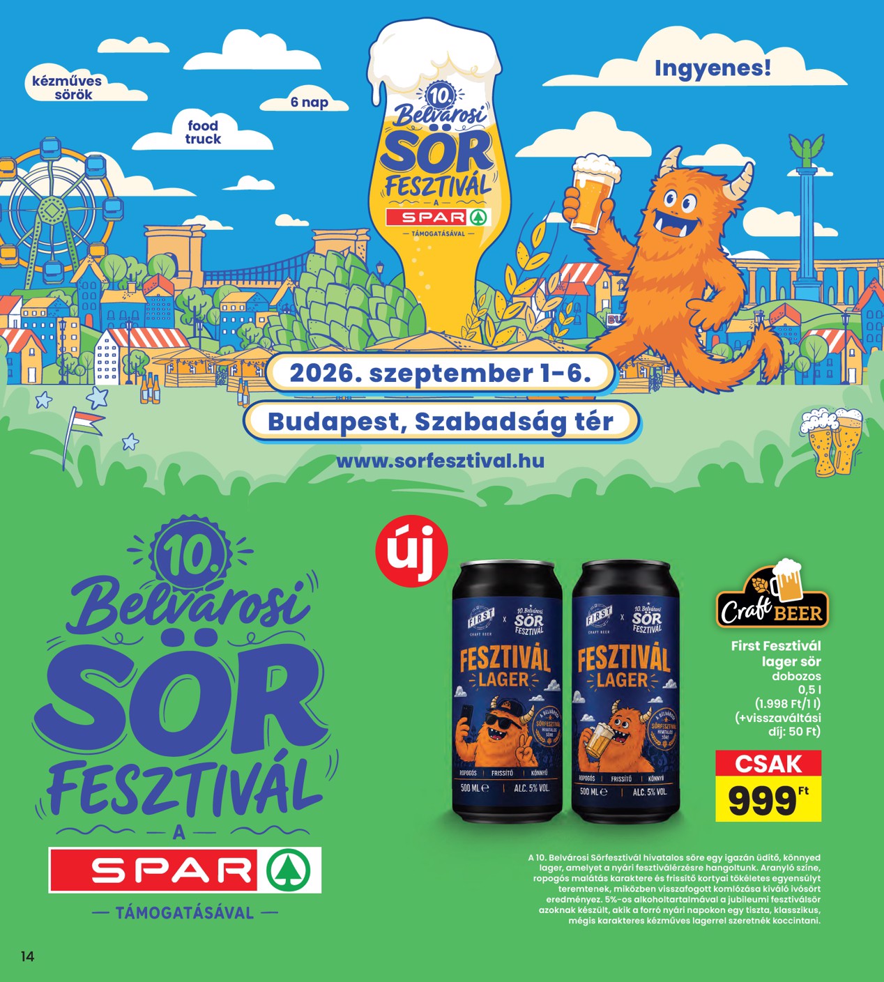 spar - INTERSPAR hirdetmény a következő hétre csütörtöktől 2026.08.06.-tól szerdától 2026.08.12.-ig - page: 14