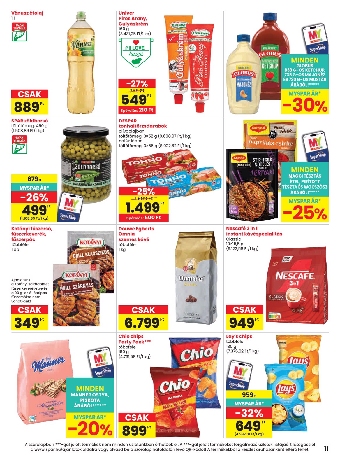 spar - SPAR hirdetmény a következő hétre csütörtöktől 2026.08.06.-tól szerdától 2026.08.12.-ig - page: 11