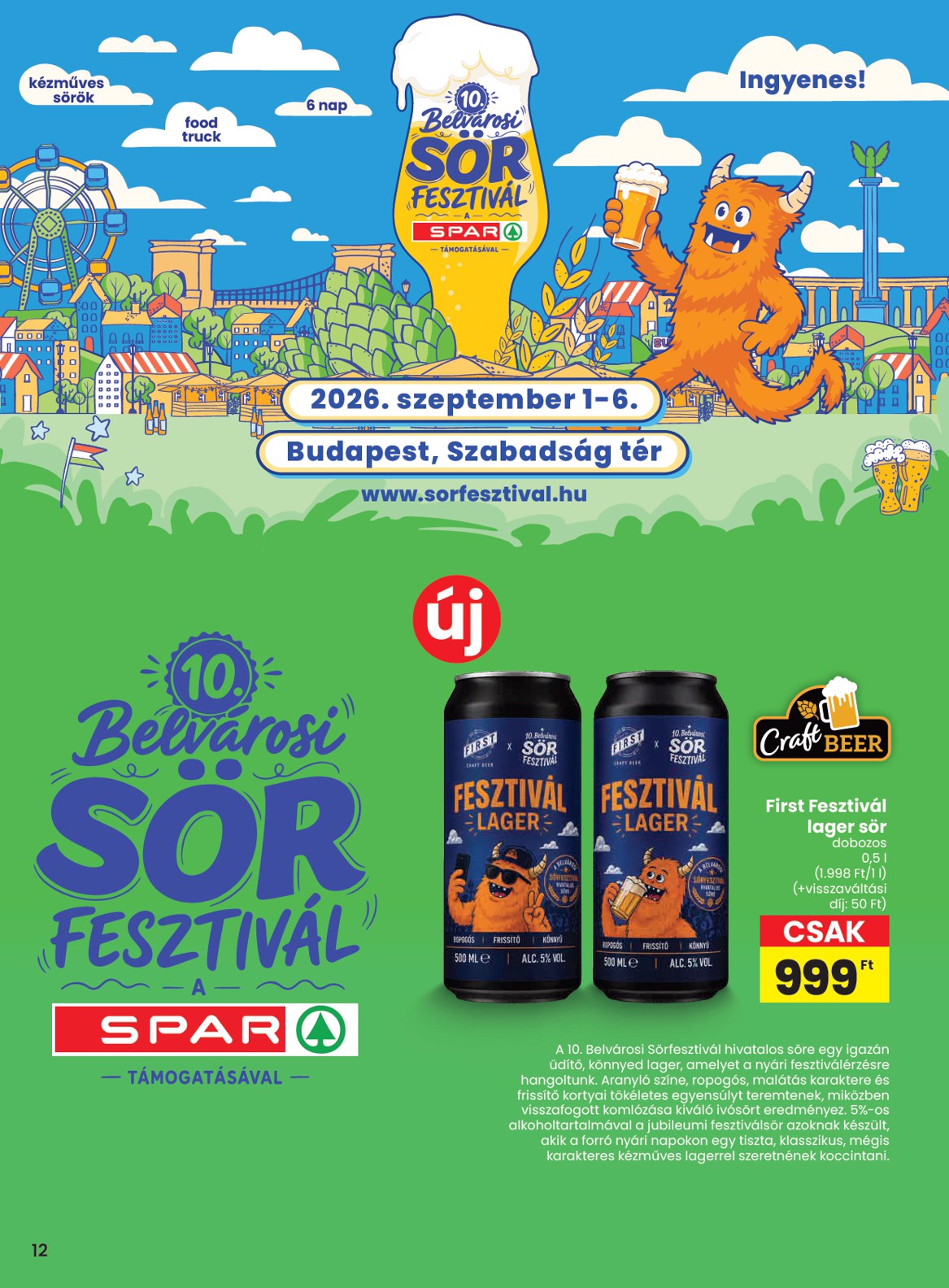 spar - SPAR hirdetmény a következő hétre csütörtöktől 2026.08.06.-tól szerdától 2026.08.12.-ig - page: 12