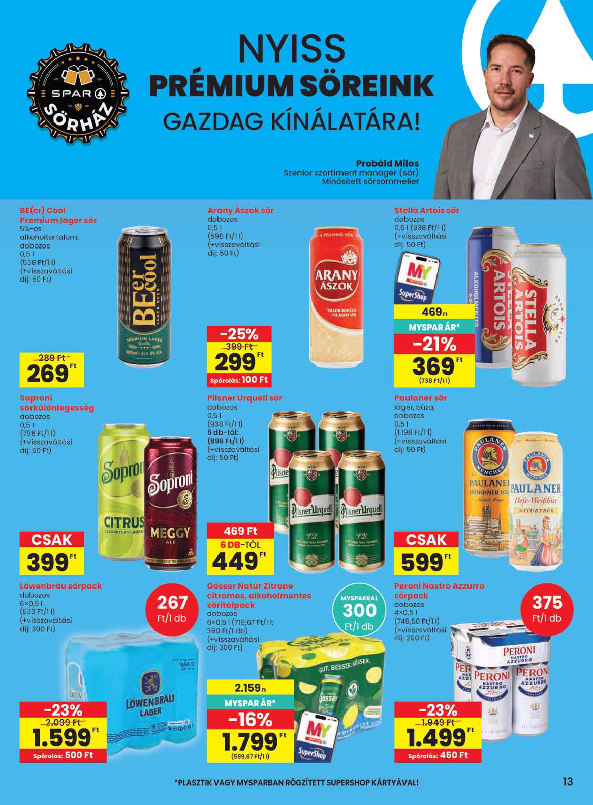 spar - SPAR hirdetmény a következő hétre csütörtöktől 2026.08.06.-tól szerdától 2026.08.12.-ig - page: 13