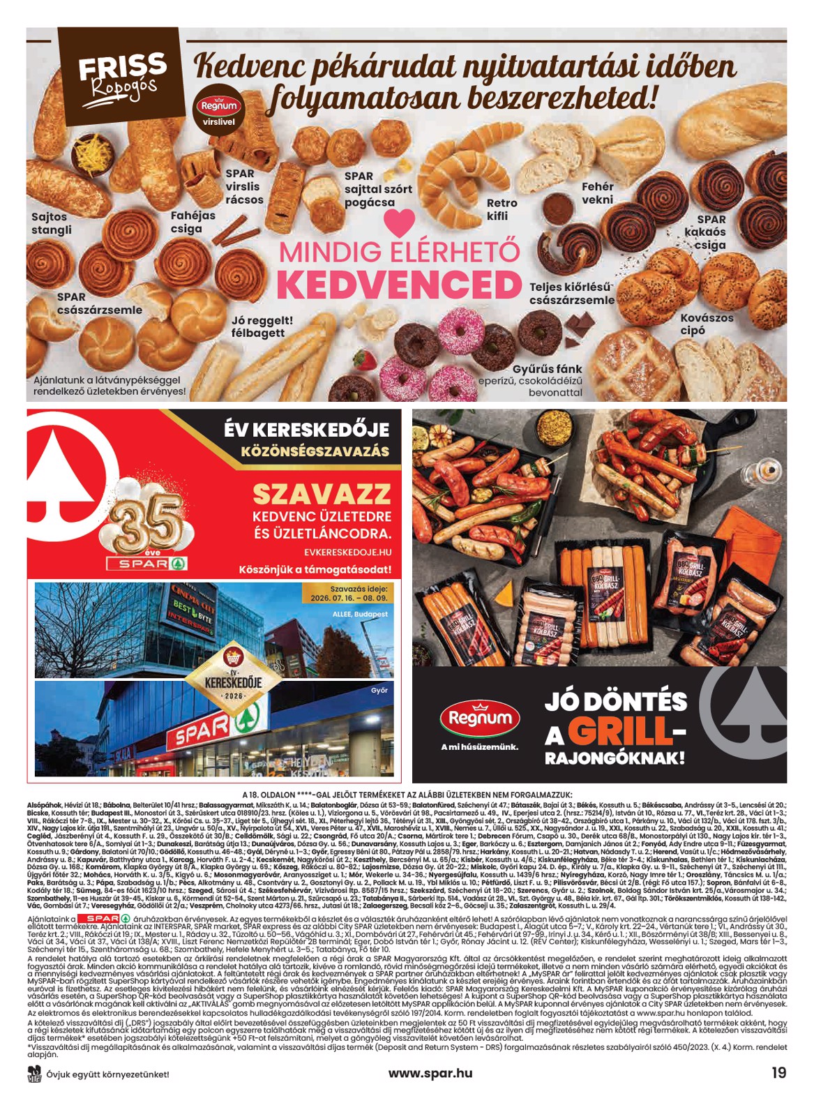 spar - SPAR hirdetmény a következő hétre csütörtöktől 2026.08.06.-tól szerdától 2026.08.12.-ig - page: 19