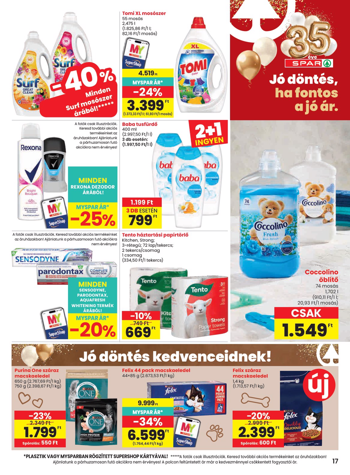 spar - SPAR hirdetmény a következő hétre csütörtöktől 2026.08.06.-tól szerdától 2026.08.12.-ig - page: 17