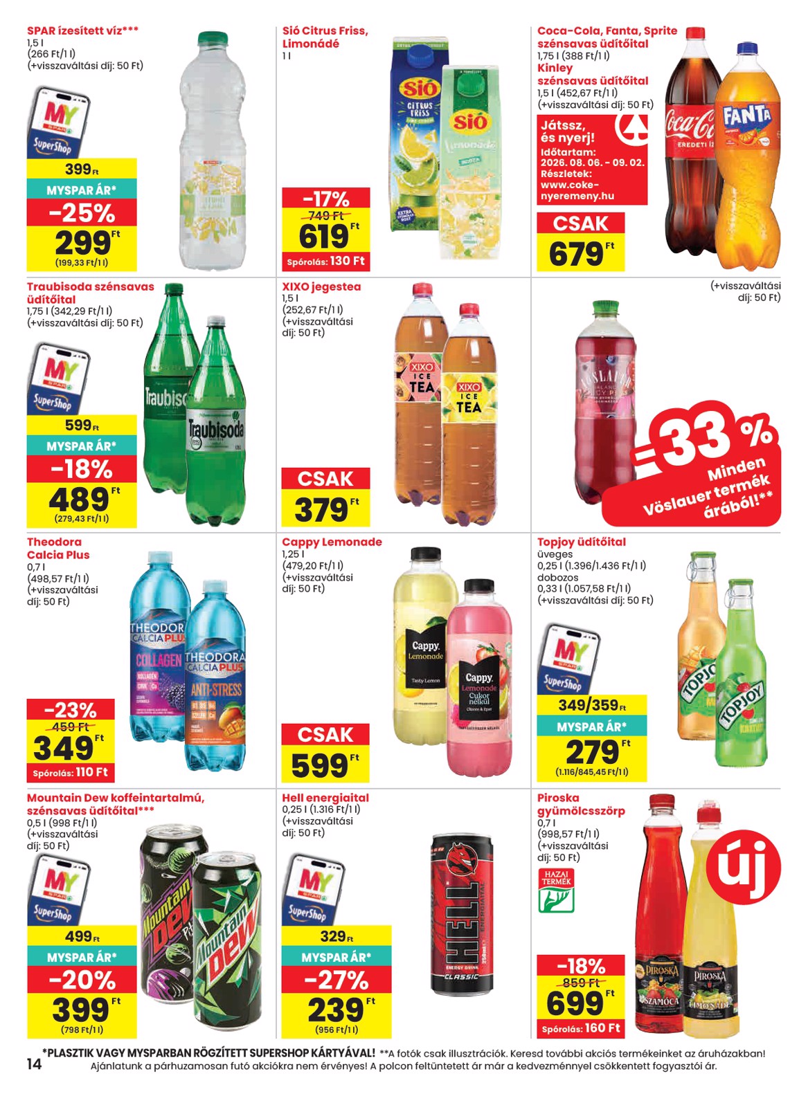 spar - SPAR hirdetmény a következő hétre csütörtöktől 2026.08.06.-tól szerdától 2026.08.12.-ig - page: 14
