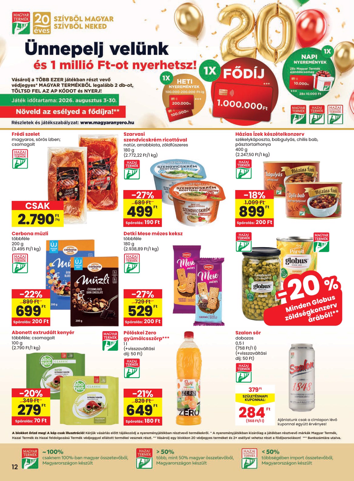 spar - SPAR hirdetmény a következő hétre csütörtöktől 2026.08.13.-tól szerdától 2026.08.19.-ig - page: 12