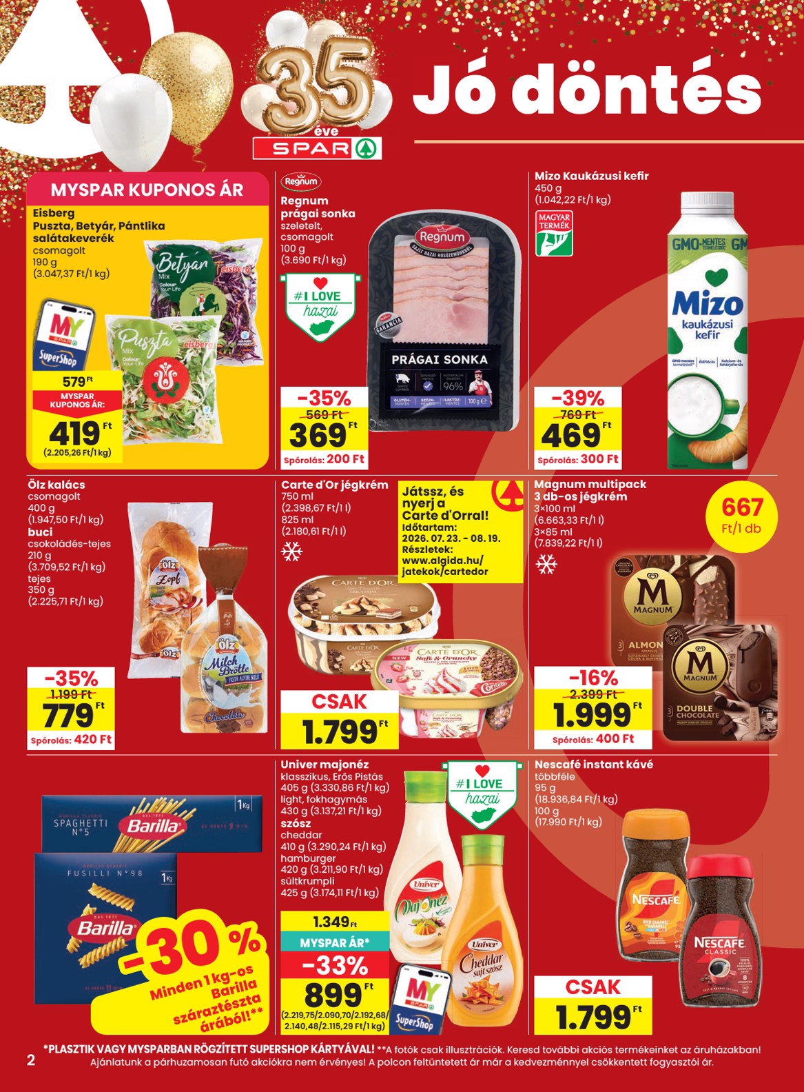 spar - SPAR hirdetmény a következő hétre csütörtöktől 2026.08.13.-tól szerdától 2026.08.19.-ig - page: 2
